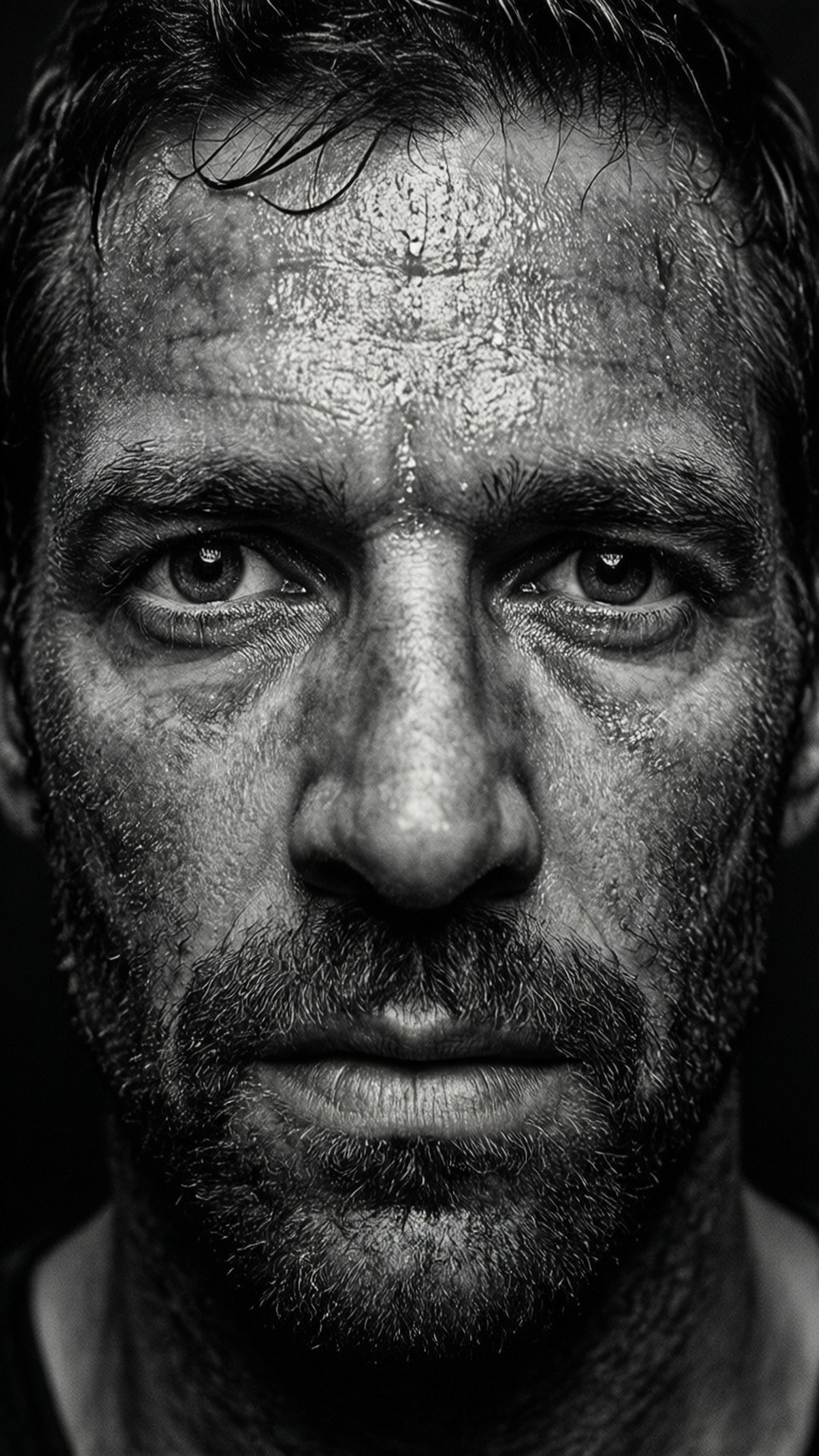 Maurice Smith, black and white, close-up, Full HD Phone Wallpaper