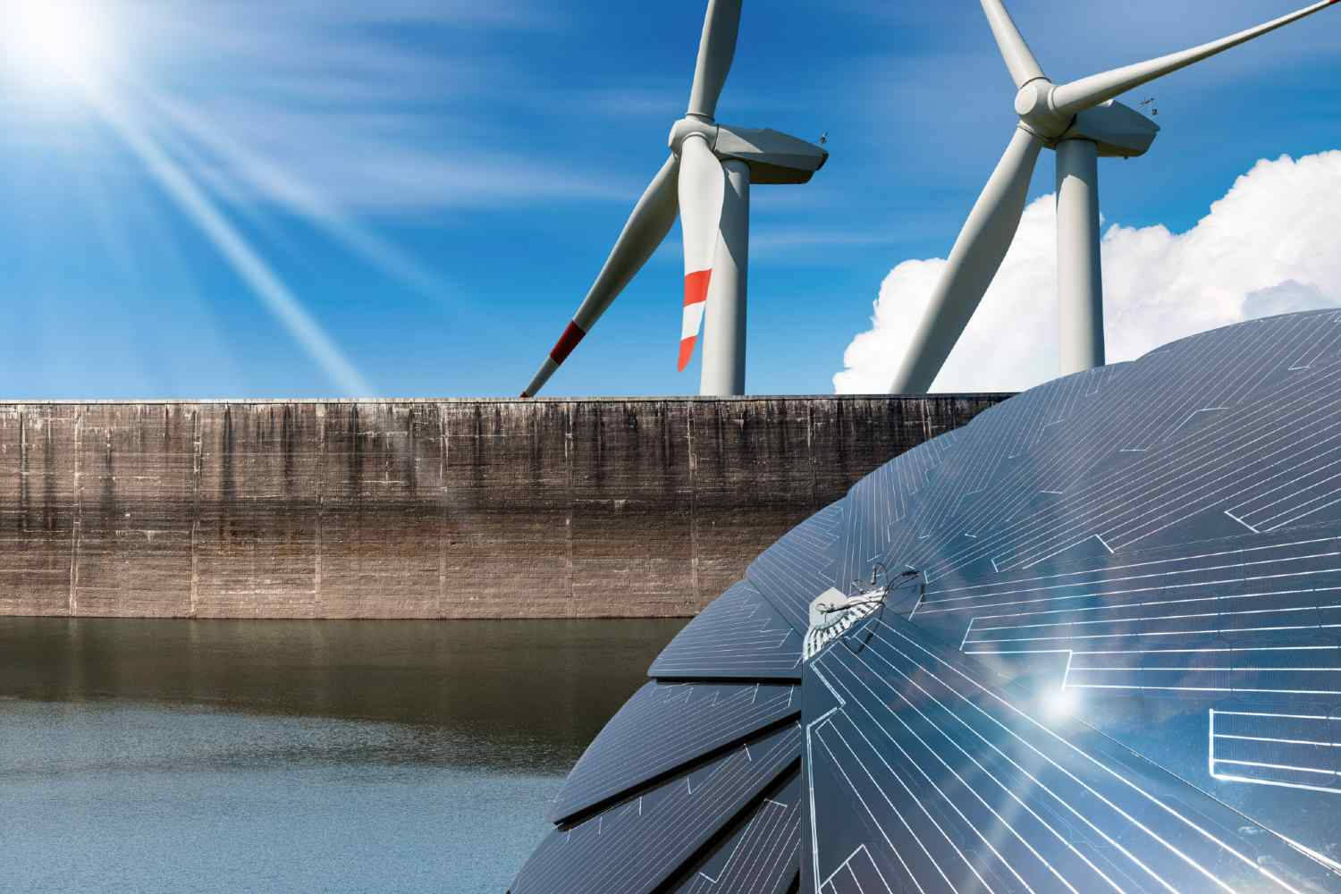 Mauritania, solar panels, wind turbines, HD Desktop Wallpaper