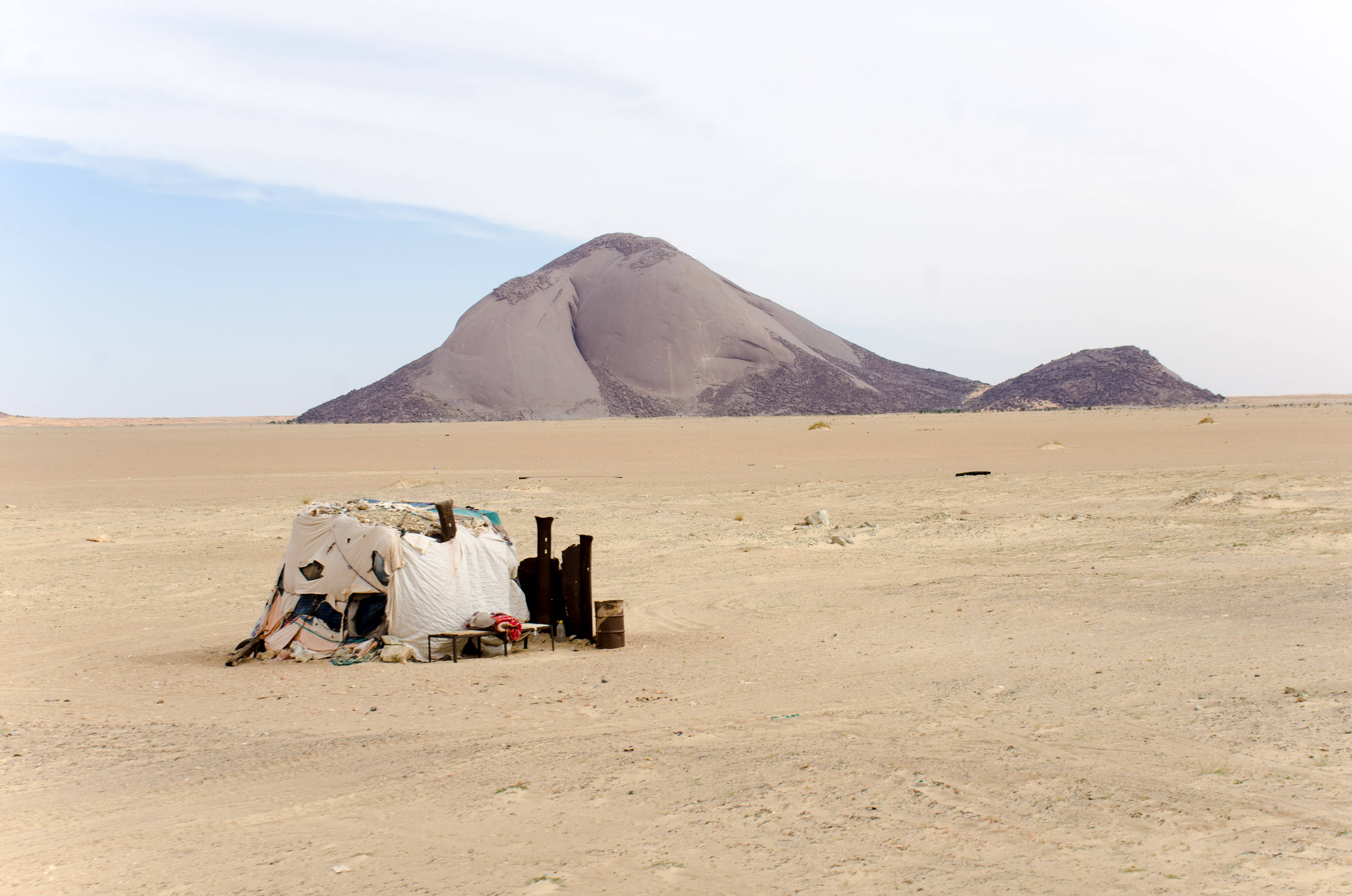 Mauritania, desert, white tent, 4K Desktop Wallpaper