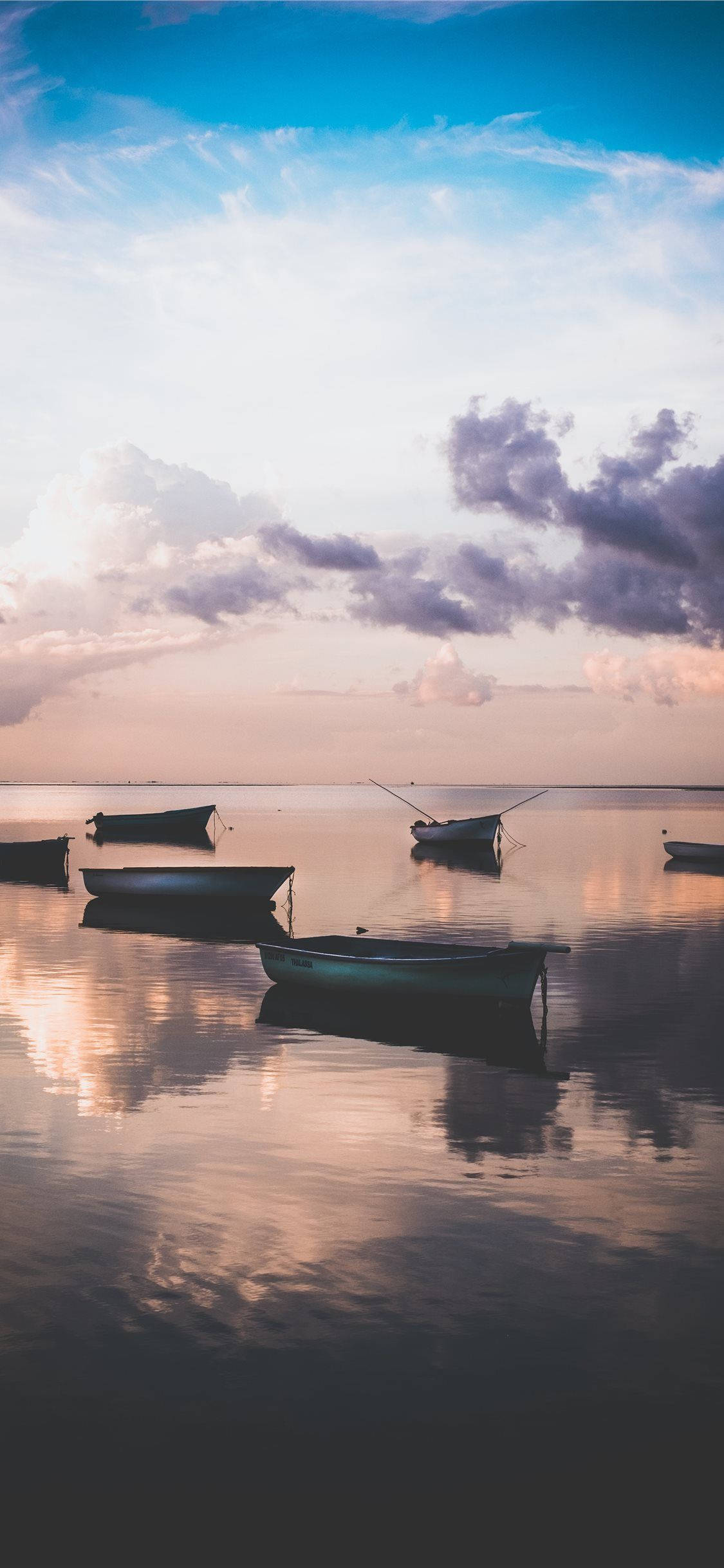 Mauritius, boats, calm water, Full HD Phone Wallpaper