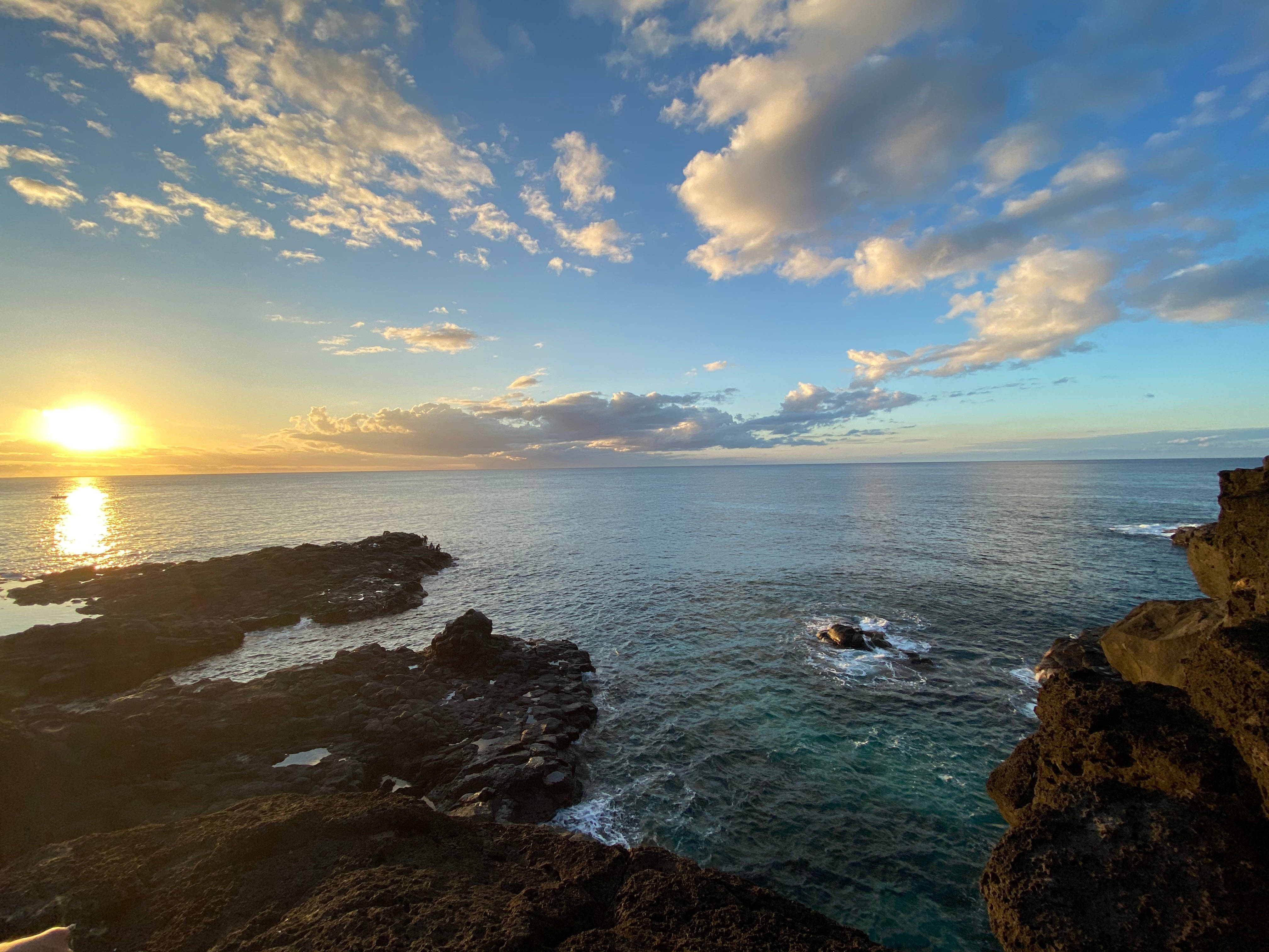 Mauritius, Blue Sea, Sunset, 4K Desktop Wallpaper
