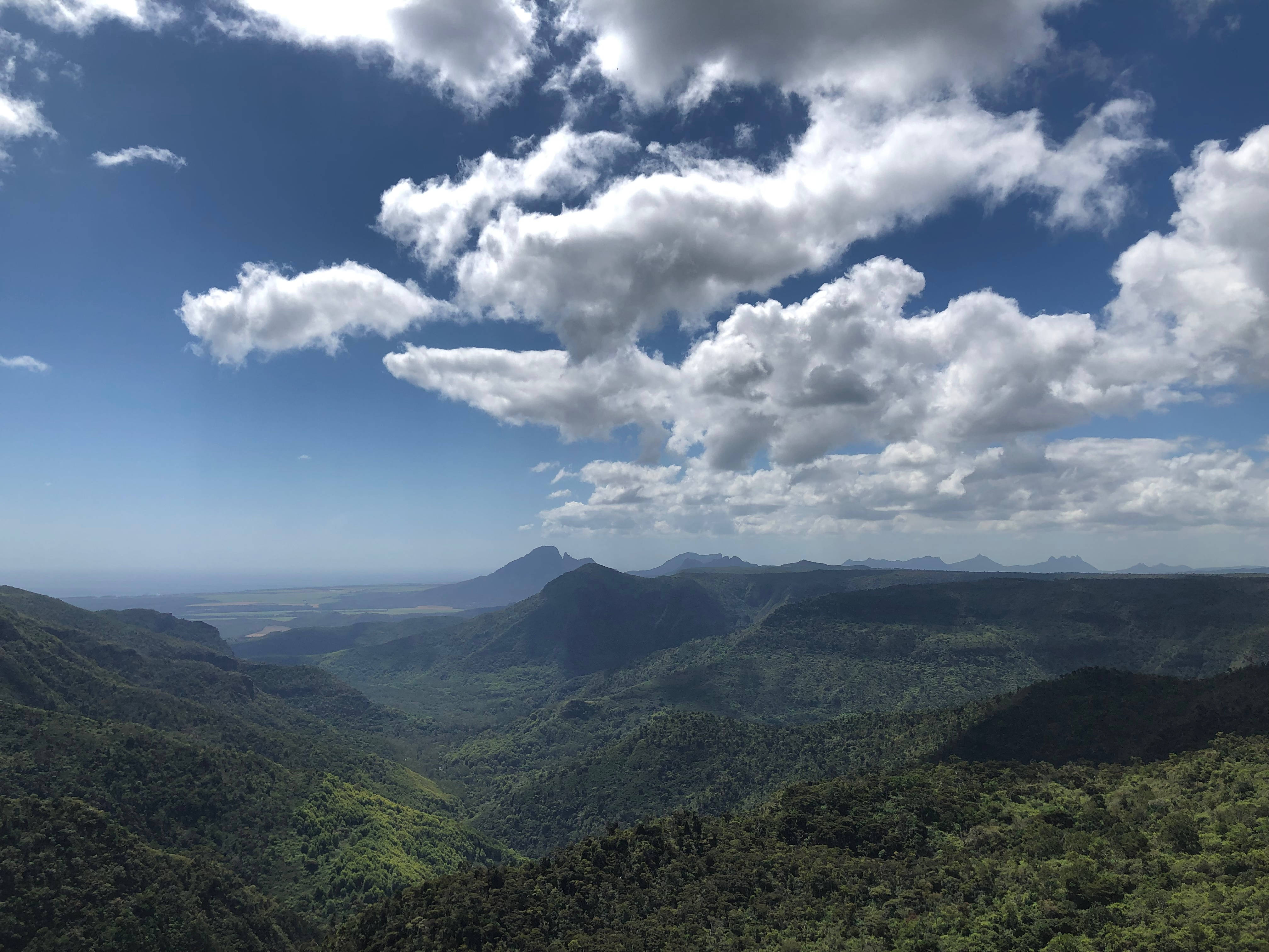 Mauritius, mountain, clouds, 4K Desktop Wallpaper