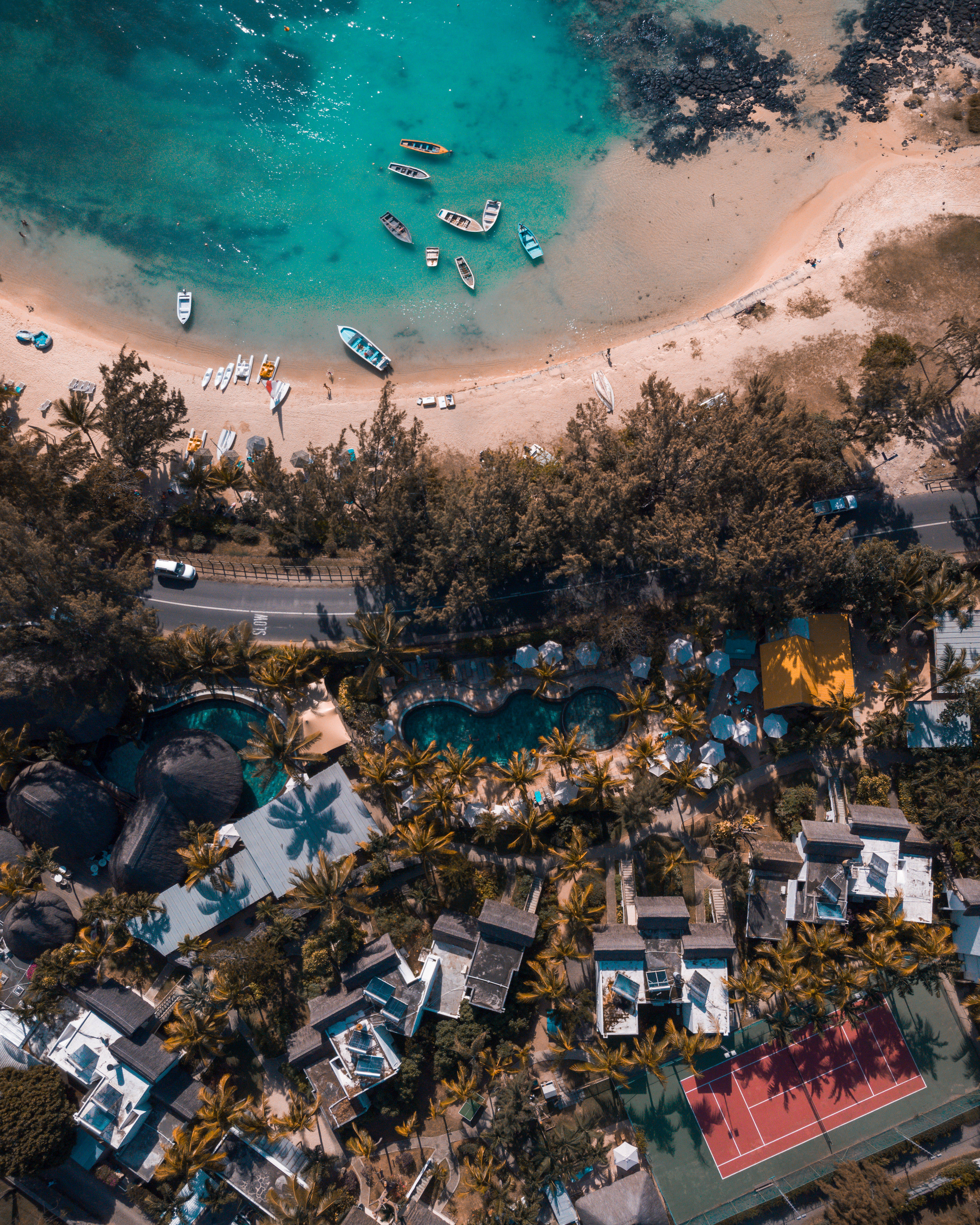 Mauritius, tropical beach, turquoise water, 4K Phone Wallpaper