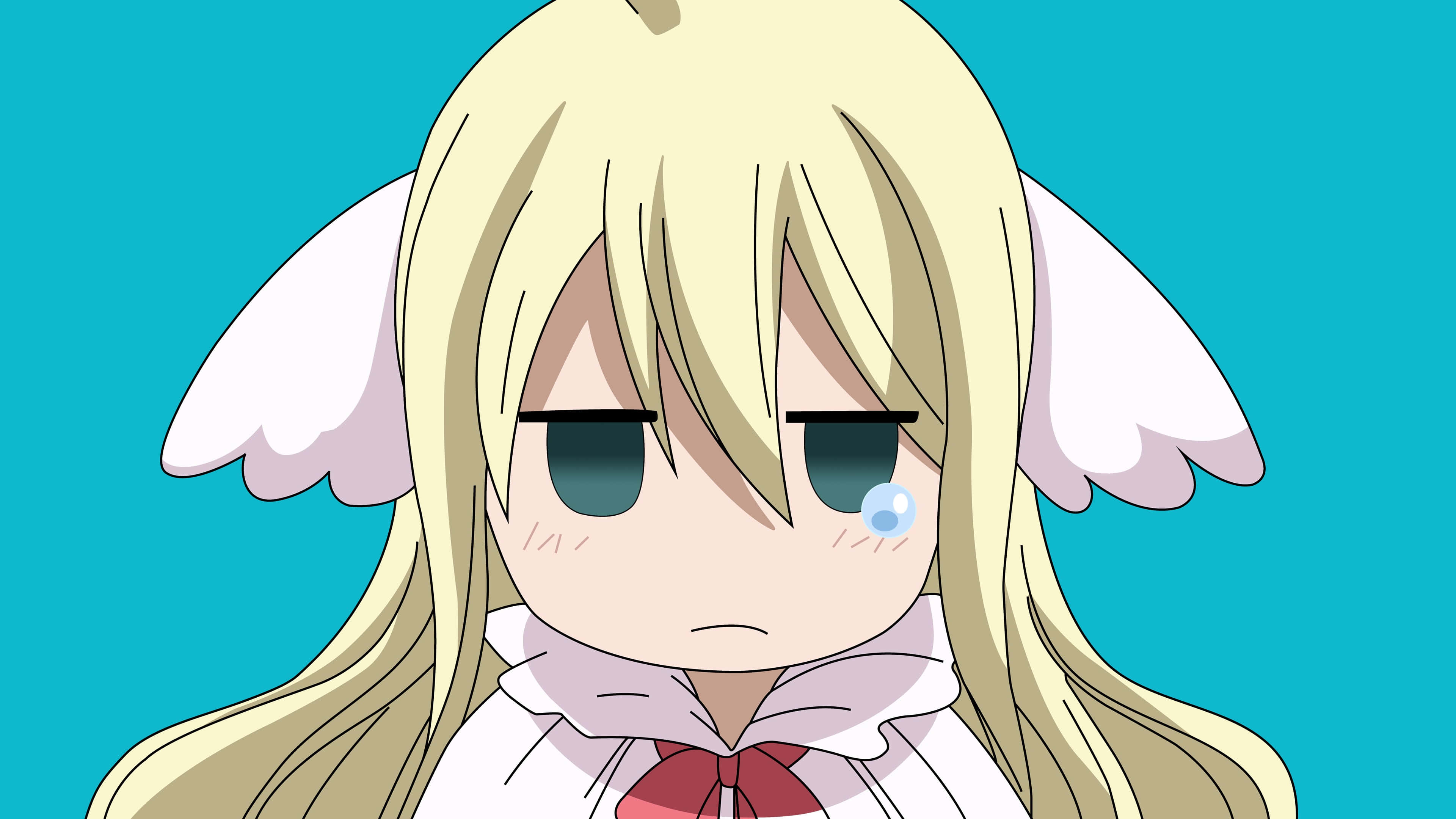 Mavis Vermillion, chibi anime girl, blonde hair, 4K Desktop Wallpaper