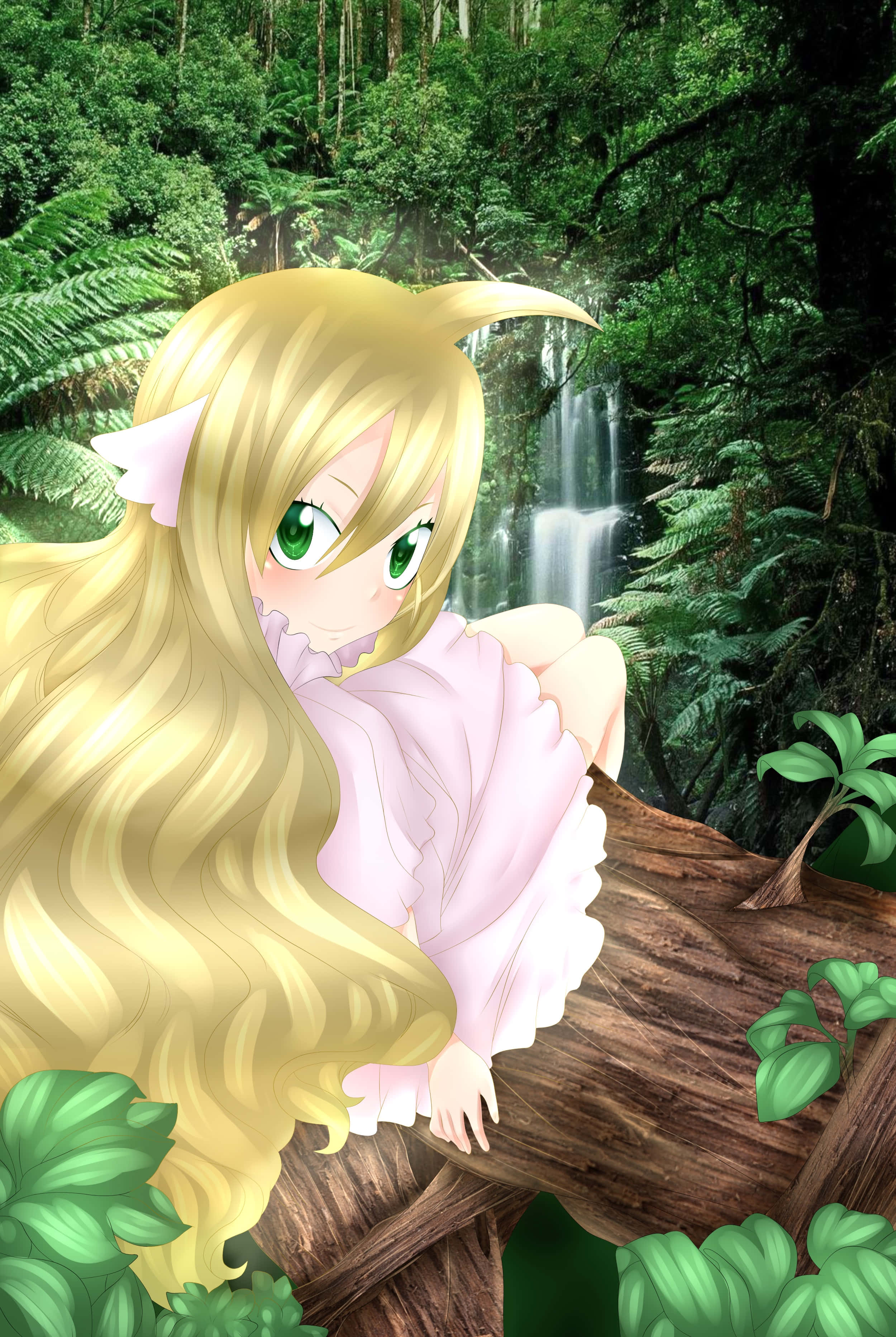 Mavis Vermillion, anime girl, green eyes, 2K Phone Wallpaper