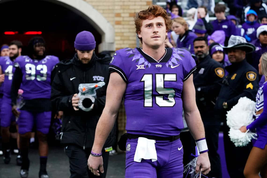 Max Duggan, T C U, purple uniform, SD Desktop Wallpaper