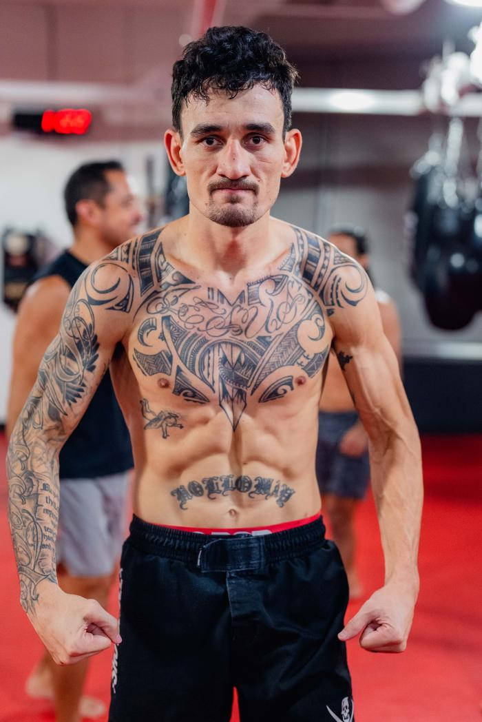 Max Holloway, gym, tattooed fighter, SD Phone Wallpaper