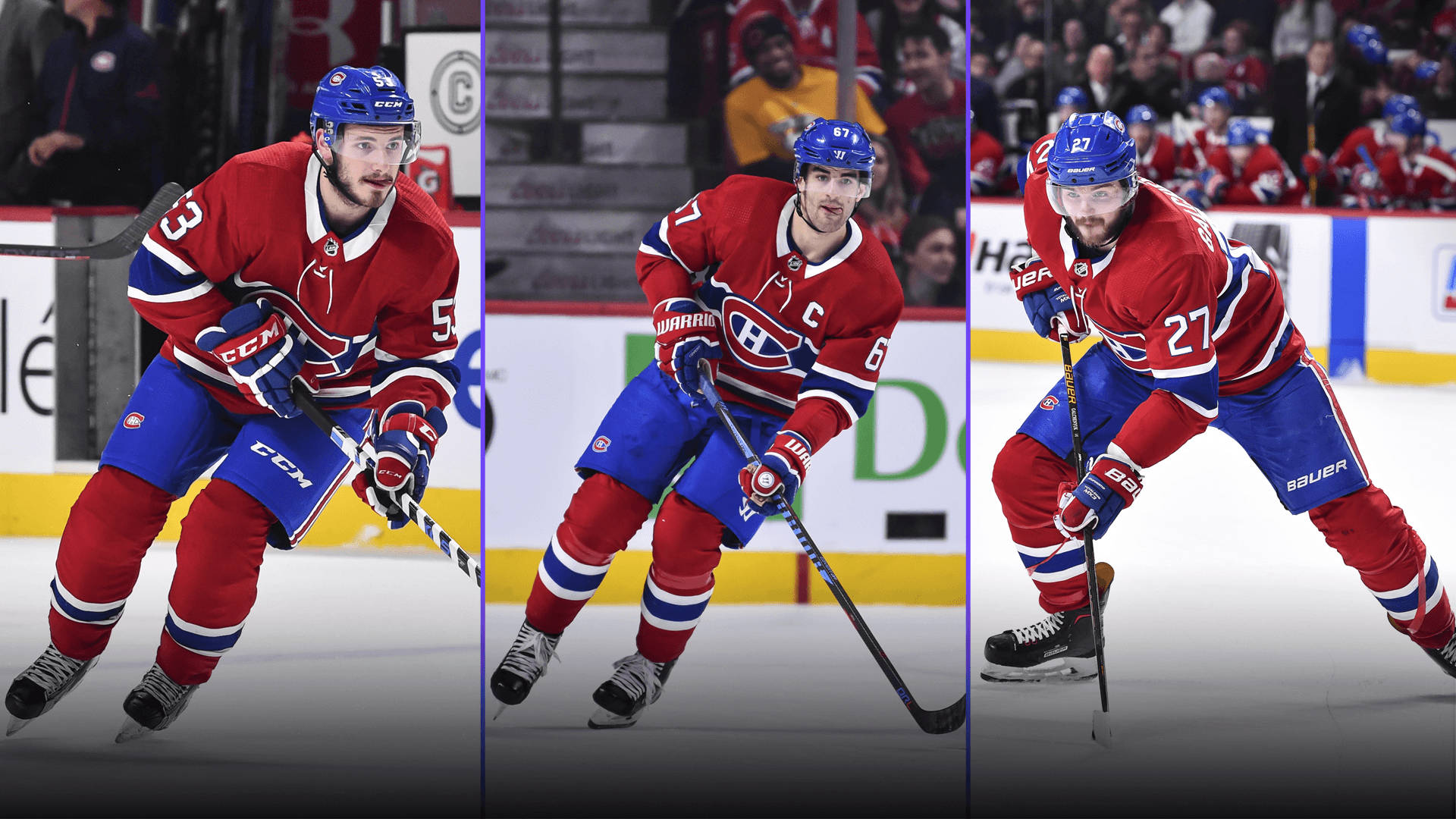 Max Pacioretty, ice rink, red and blue uniforms, Full HD Desktop Wallpaper