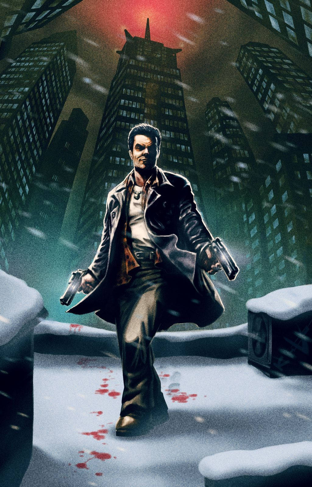 Max Payne, video game, snow-covered city ruins, HD Phone Wallpaper