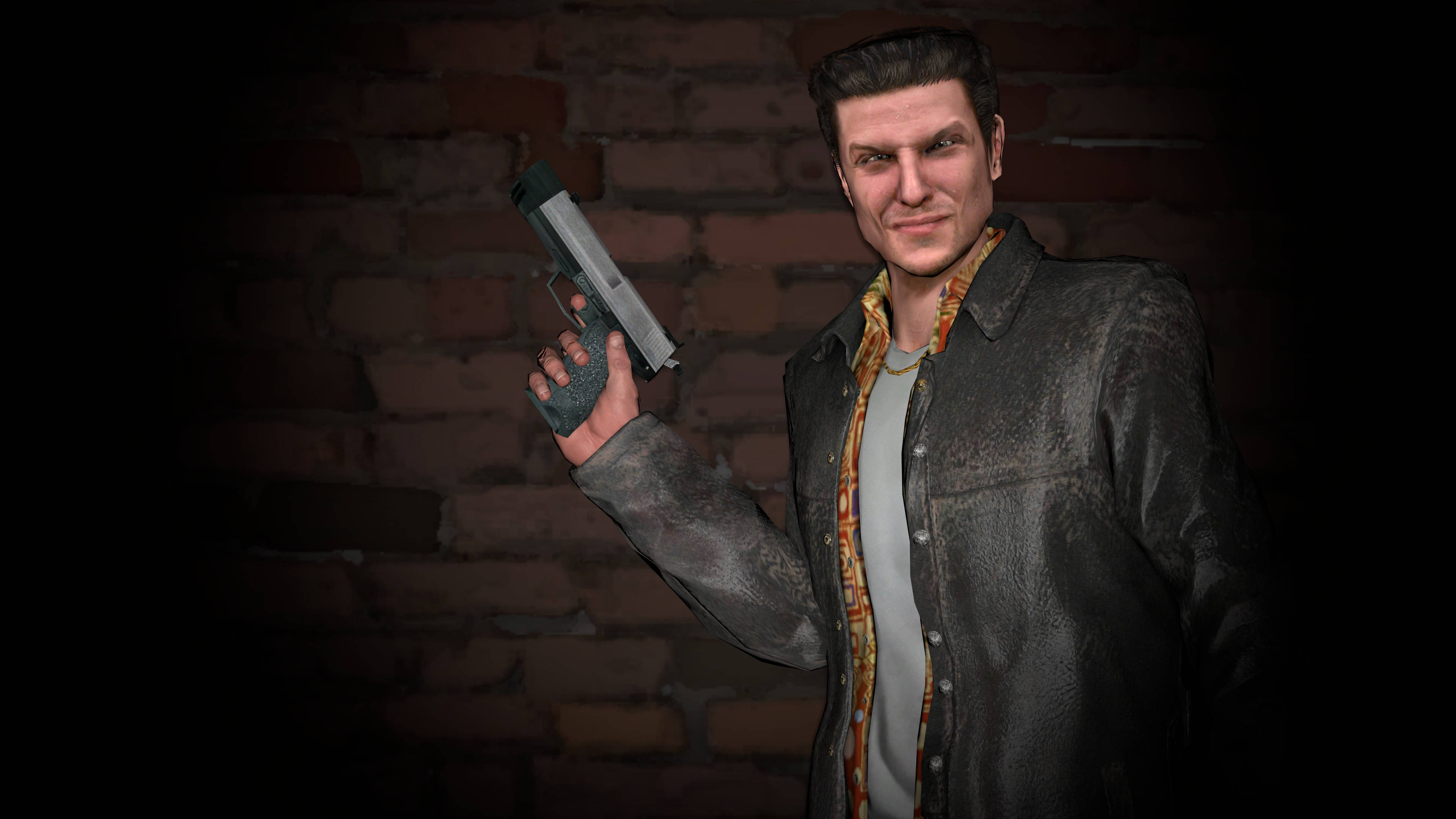 Max Payne, game gun, leather jacket, 4K Desktop Wallpaper