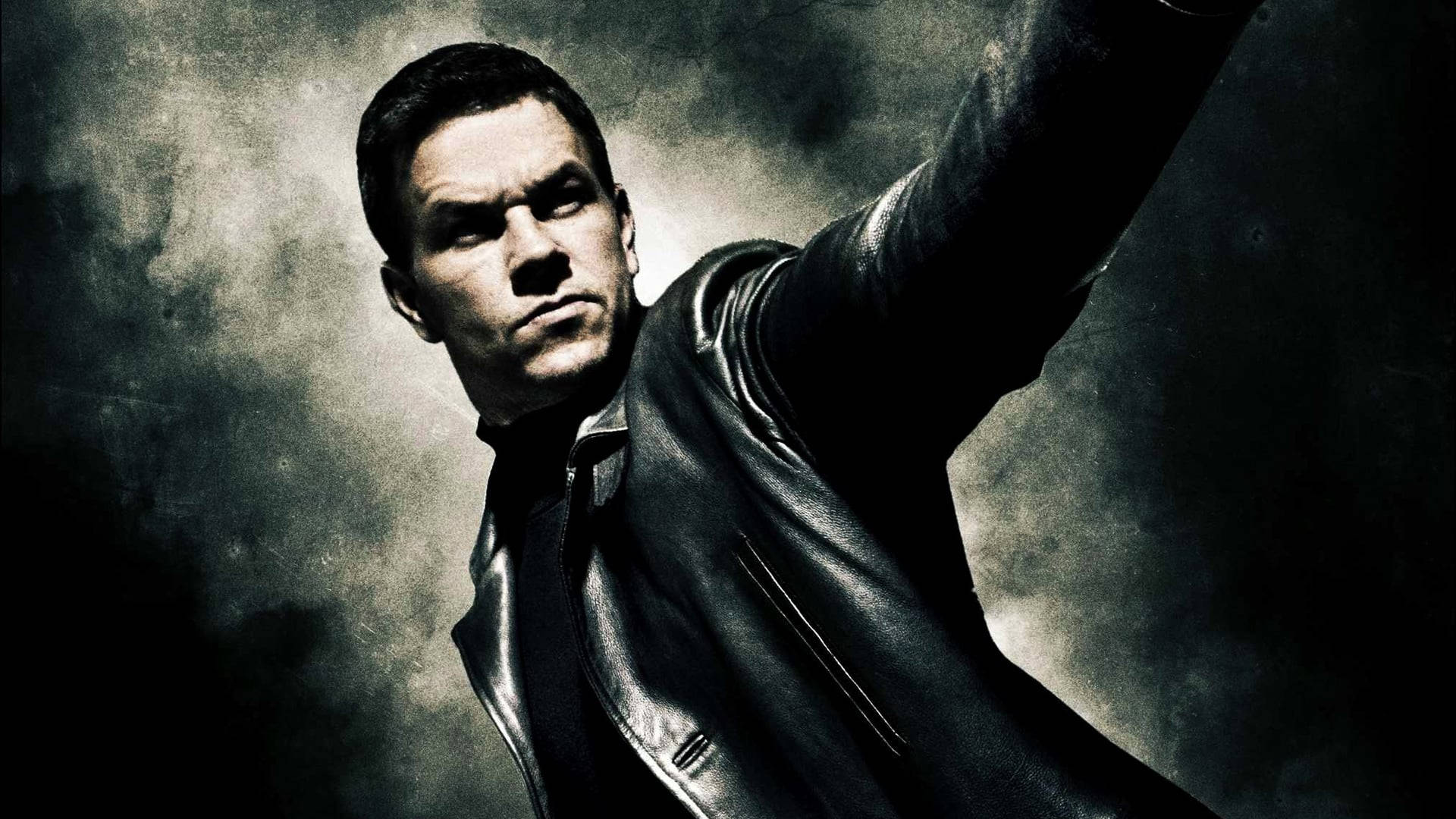 Max Payne, black leather jacket, smoky dark background, Full HD Desktop Wallpaper