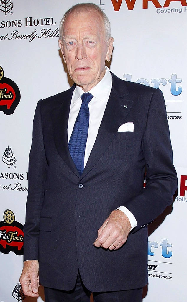 Max Von Sydow, red carpet event, dark suit, SD Phone Wallpaper