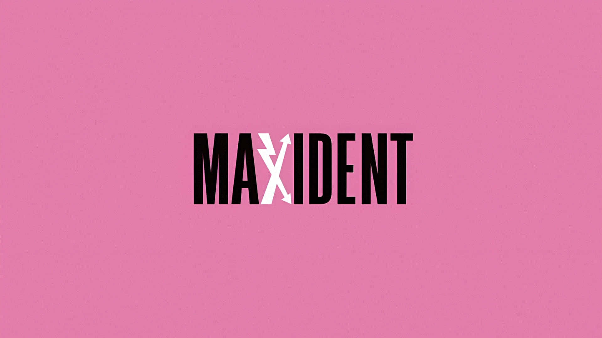 Maxident, black text, white arrow, Full HD Desktop Wallpaper