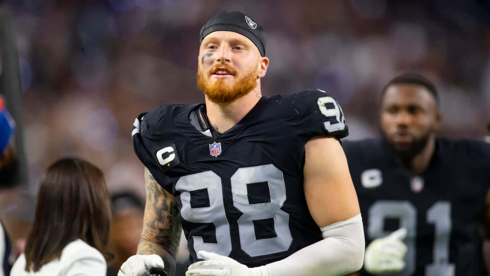 Maxx Crosby, NFL defensive end, red beard, HD Desktop Wallpaper