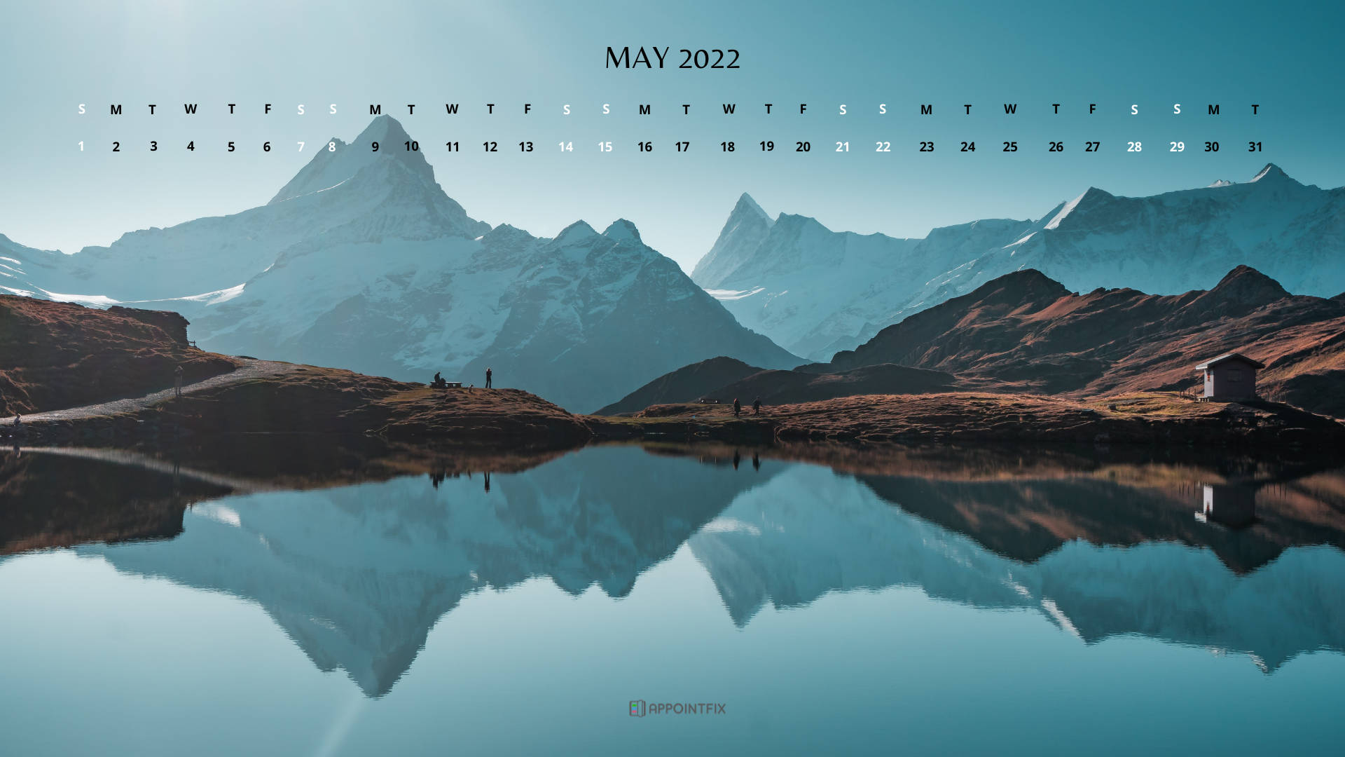 mountain range, mountain lake, snow-capped peaks, Full HD Desktop Wallpaper