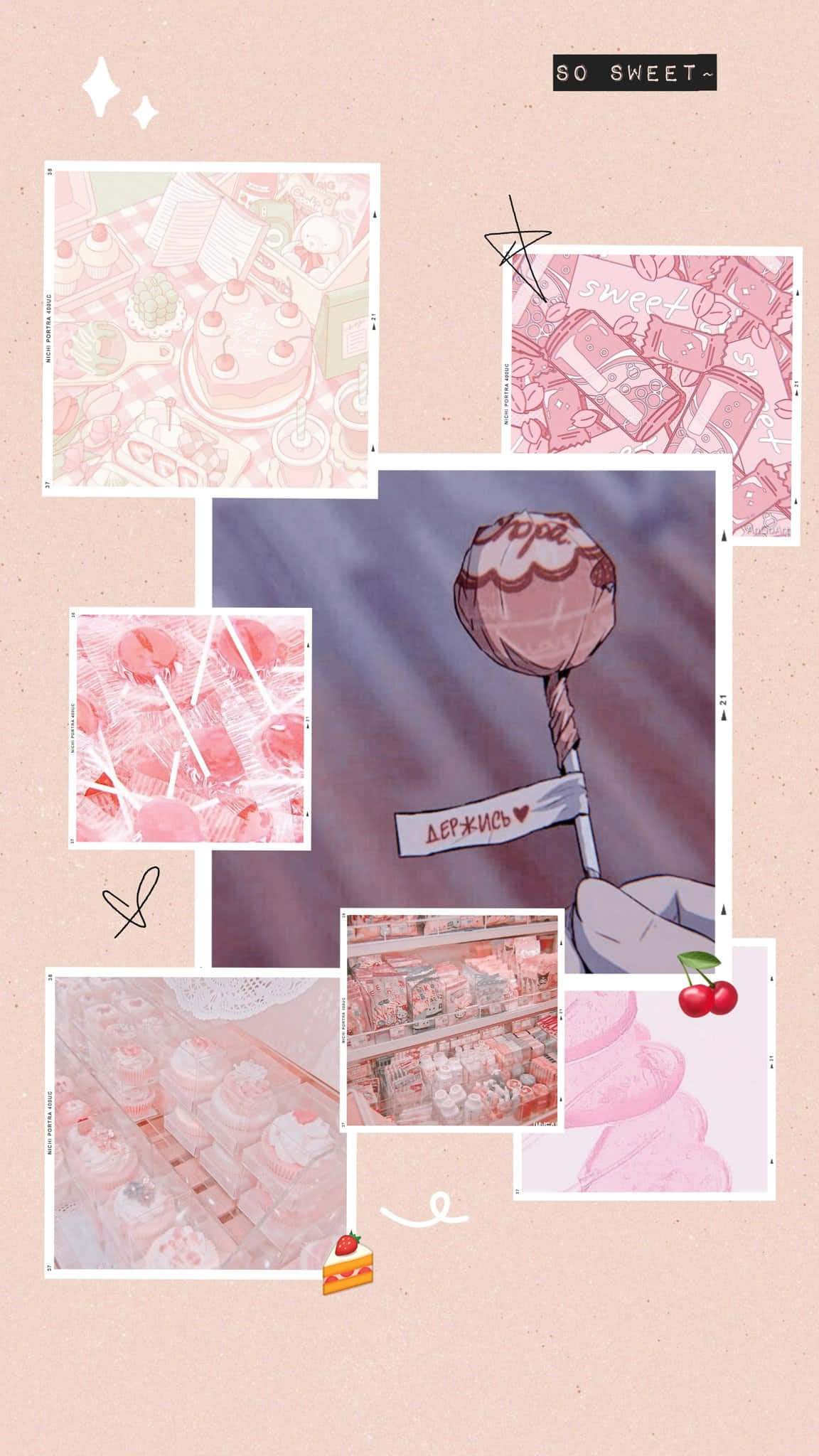 pastel pink, sweet treats, cakes, Full HD Phone Wallpaper