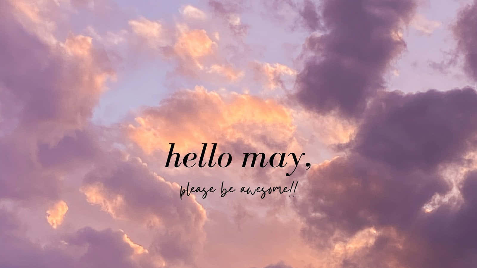 May Aesthetic, vibrant purple, peach, HD Desktop Wallpaper
