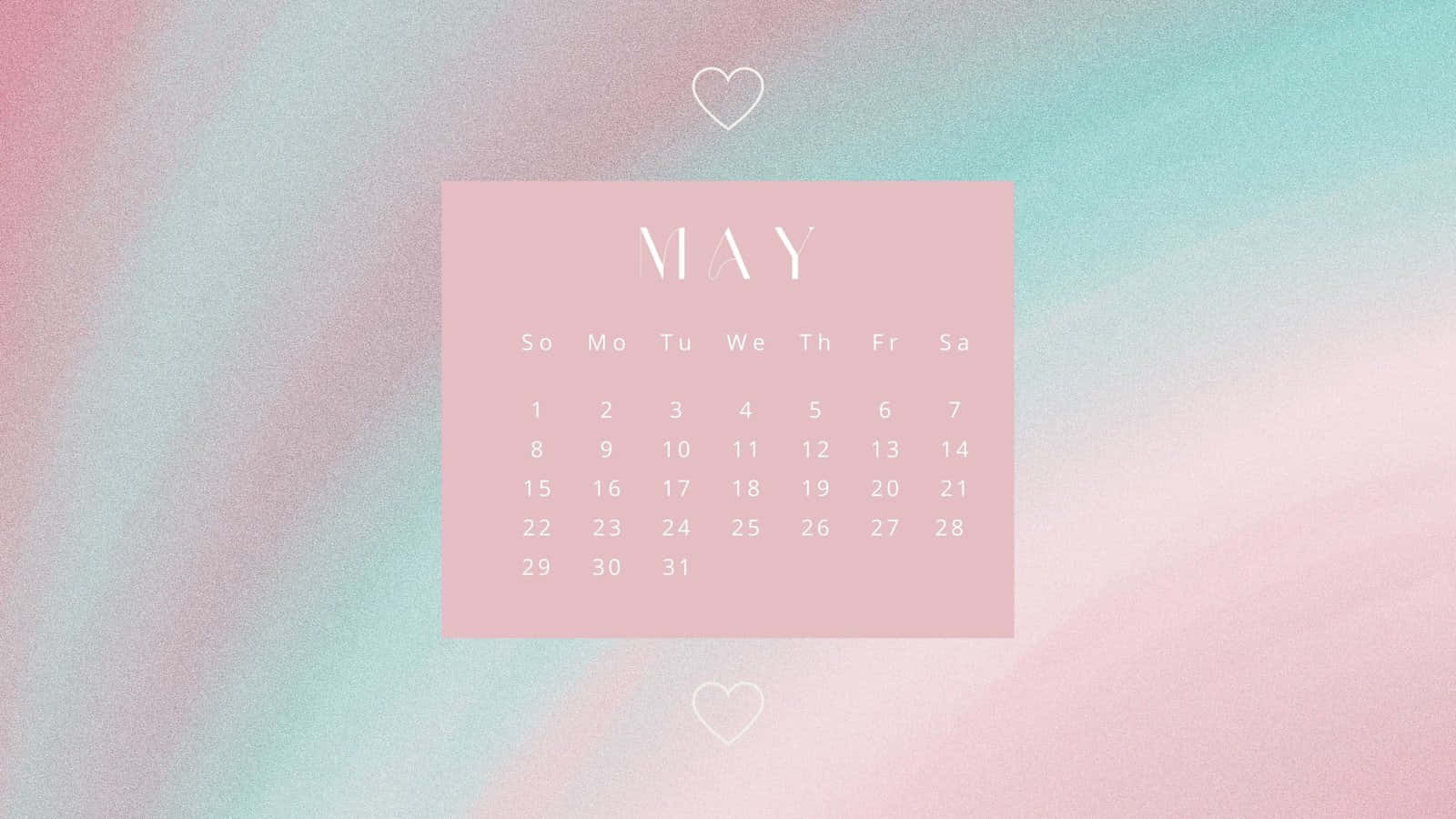May, pastel gradient, soft pink calendar, HD Desktop Wallpaper
