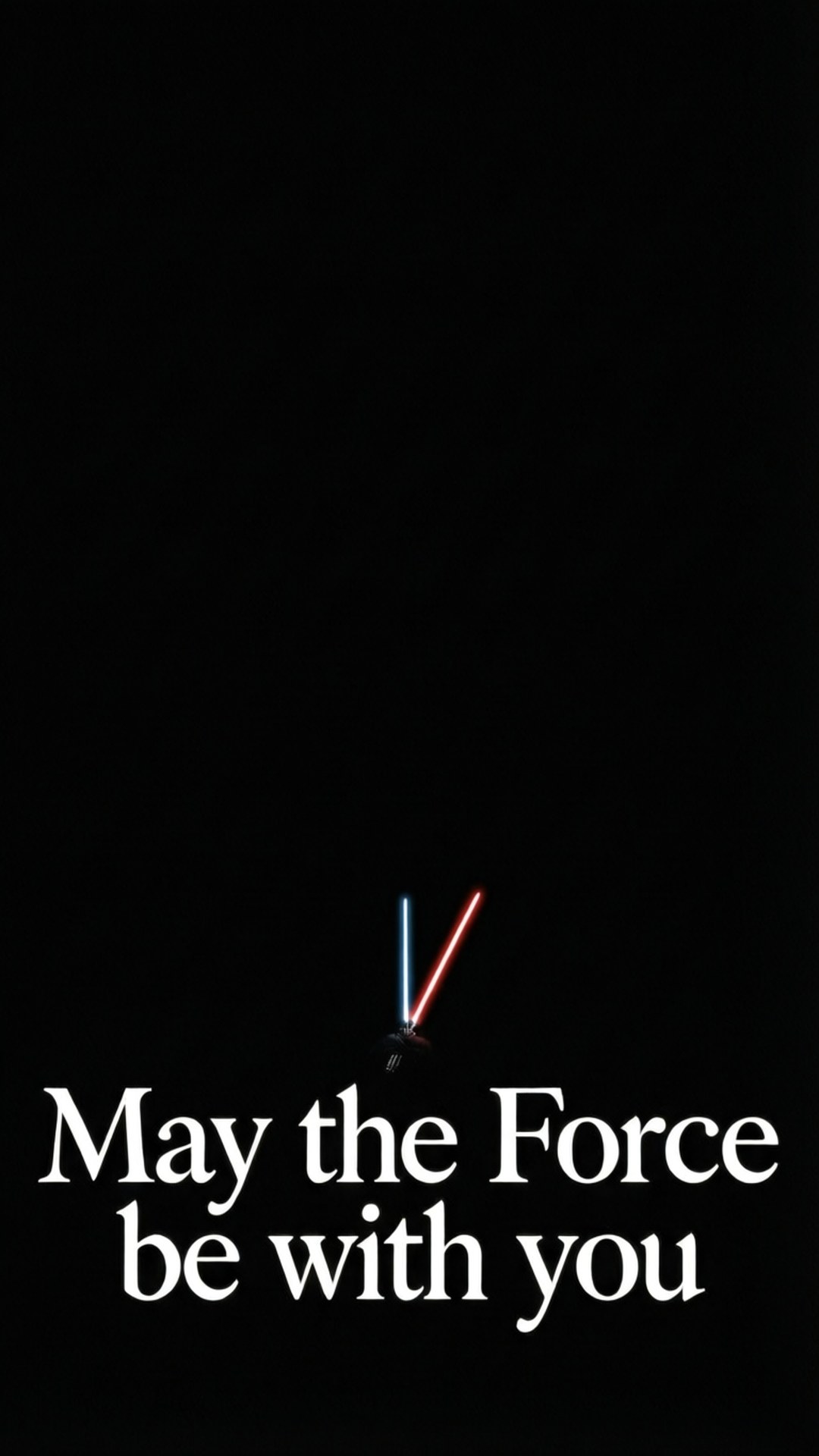 May the Force be with you, lightsabers, glowing, Full HD Phone Wallpaper