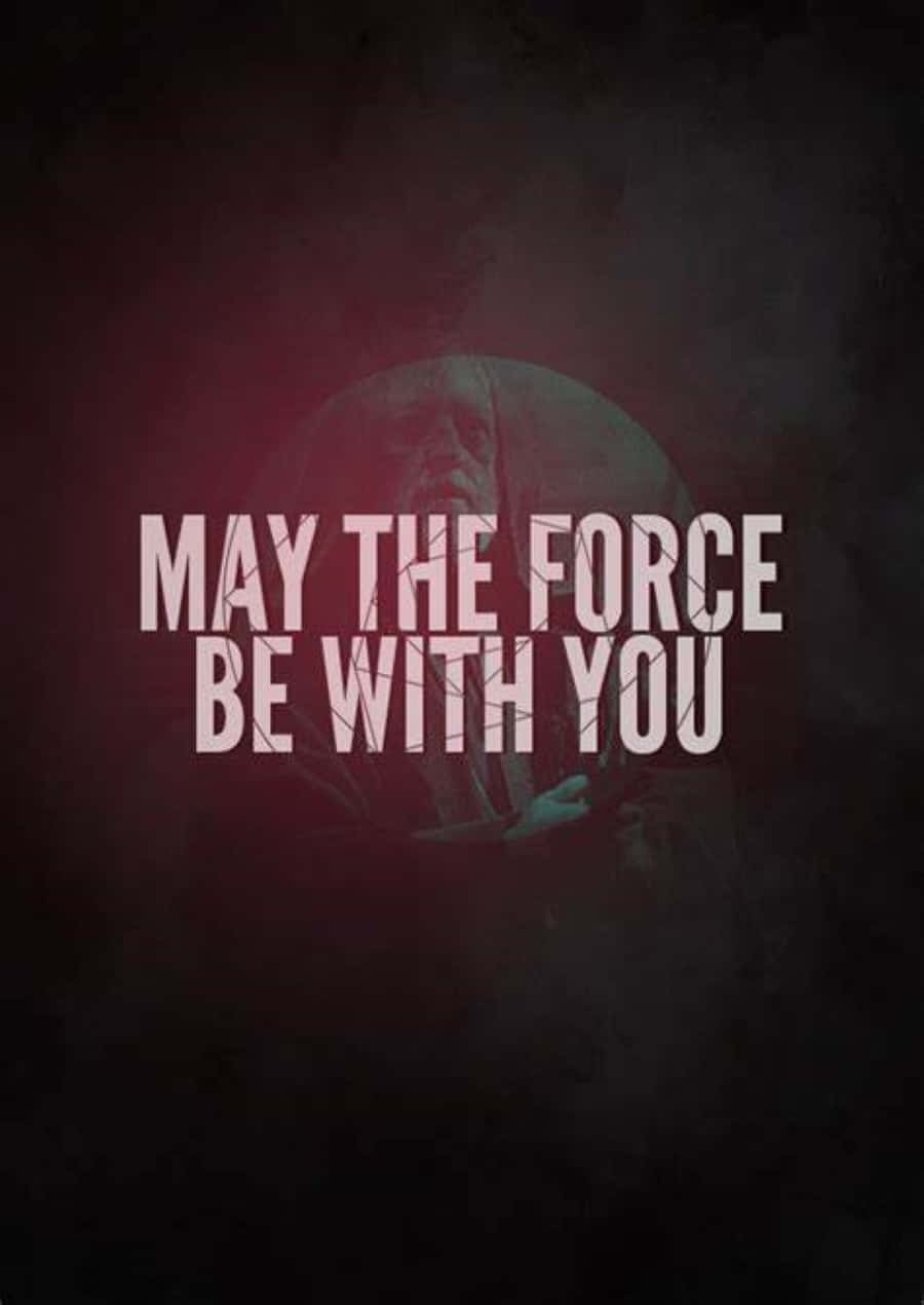 May The Force Be With You, white letters, hooded figure, SD Phone Wallpaper