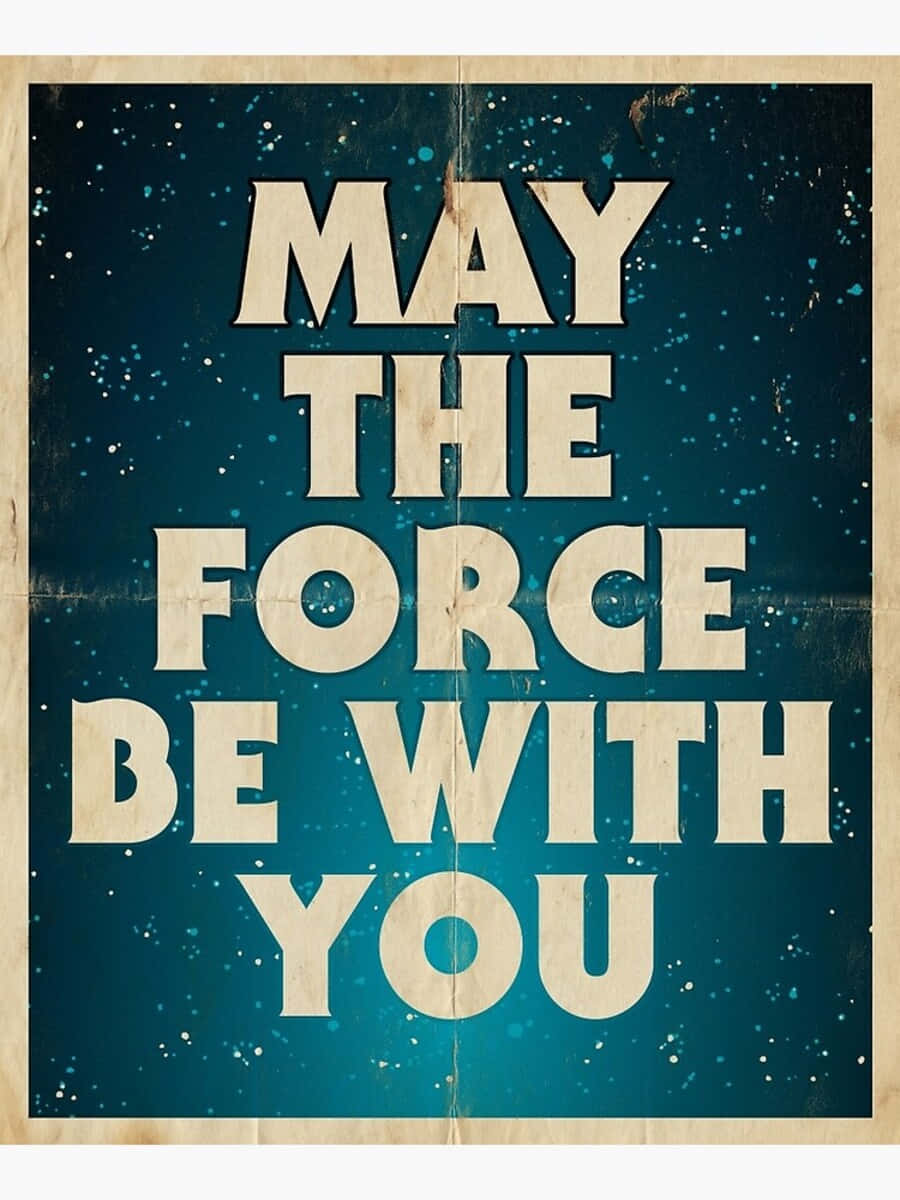 May the Force Be With You, lightsaber duel, starry teal background, SD Phone Wallpaper
