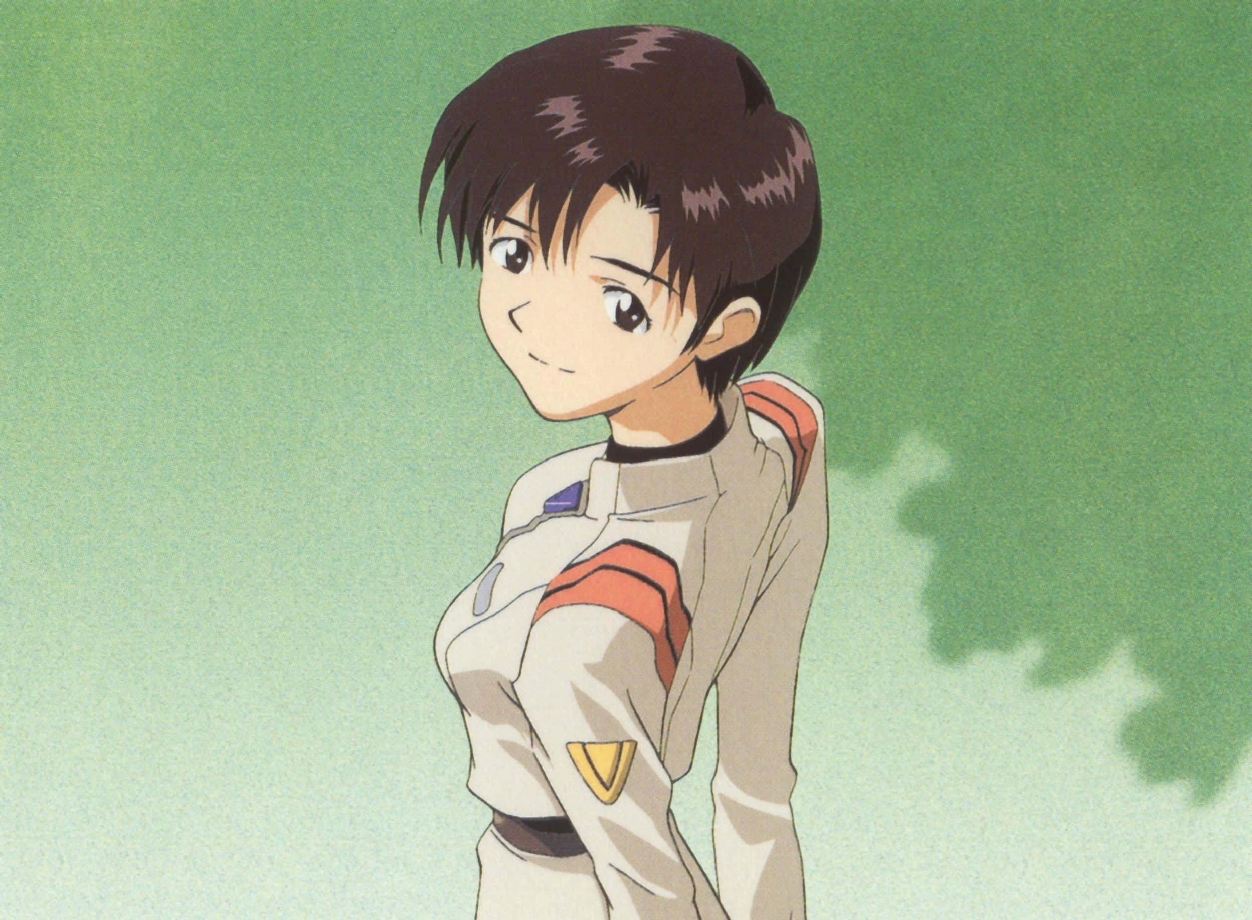 Maya Ibuki, sunset, short dark hair, Full HD Desktop Wallpaper