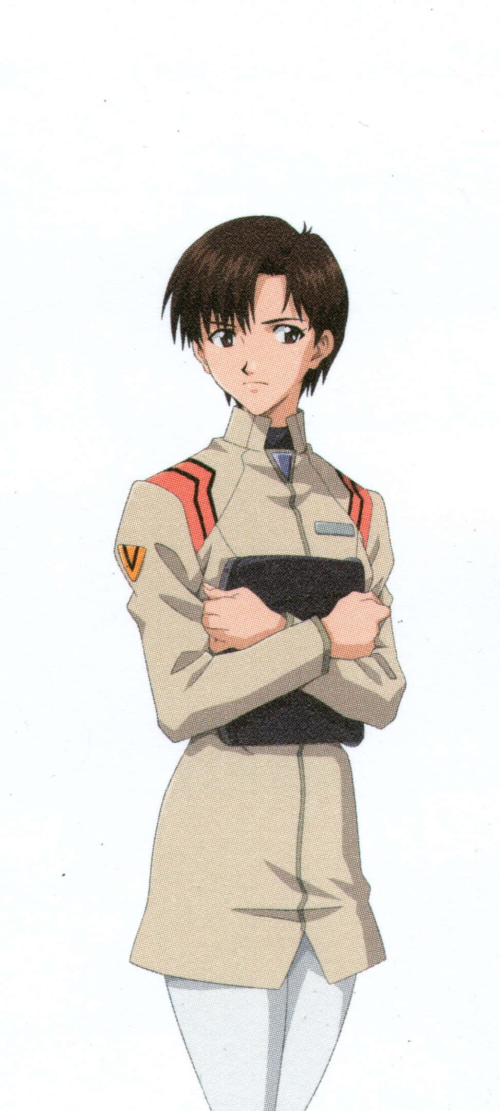 Maya Ibuki, beige uniform, red stripes, Full HD Phone Wallpaper