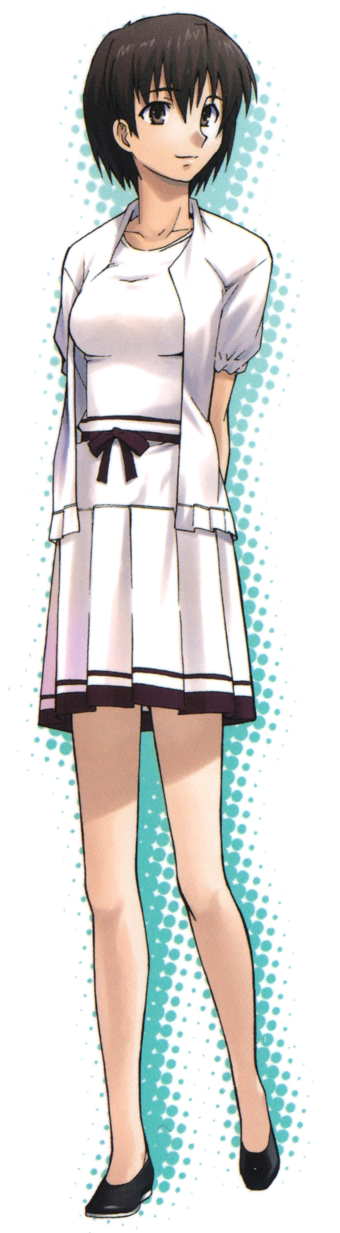 Maya Ibuki, white school uniform, black bow, 4K Phone Wallpaper