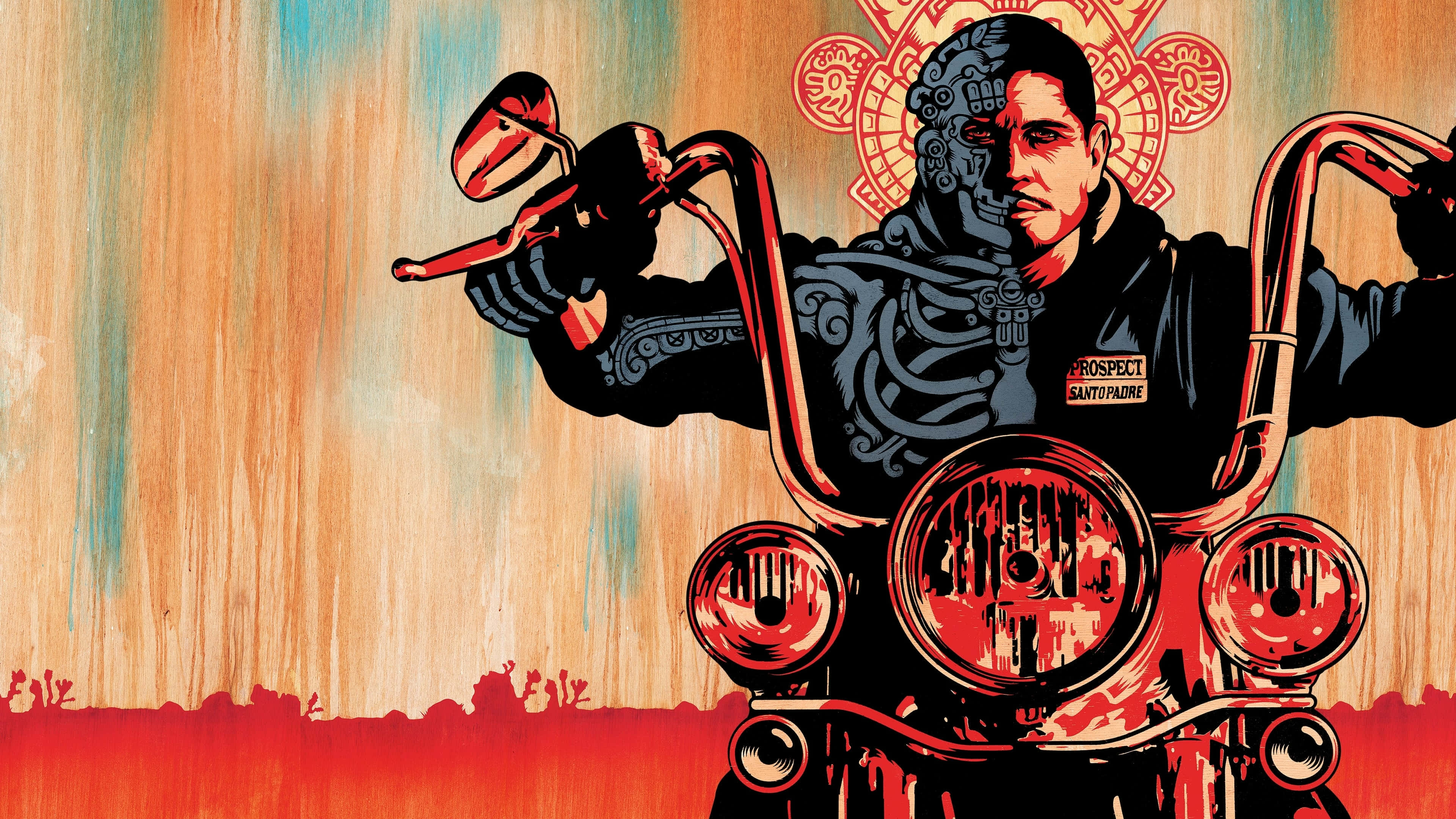 Mayans MC, skull, red motorcycle, 4K Desktop Wallpaper