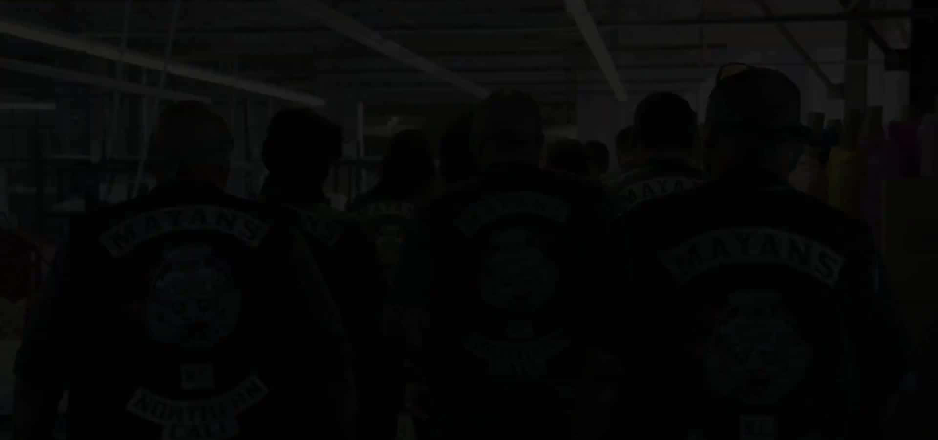 Mayans MC, biker vests, dimly lit warehouse, Full HD Desktop Wallpaper