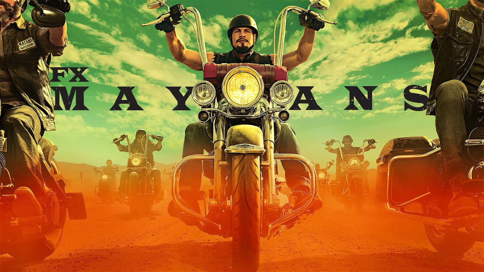 Mayans MC, custom motorcycles, dusty desert, HD Desktop Wallpaper