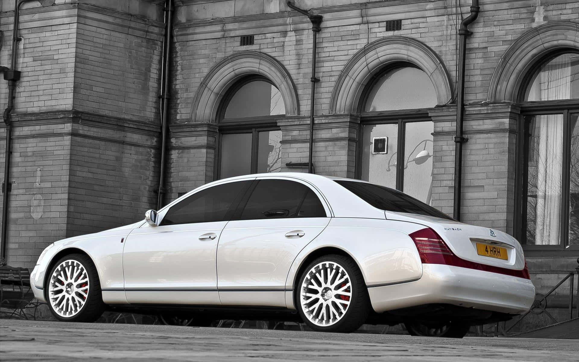 Maybach 57, white, sleek, Full HD Desktop Wallpaper