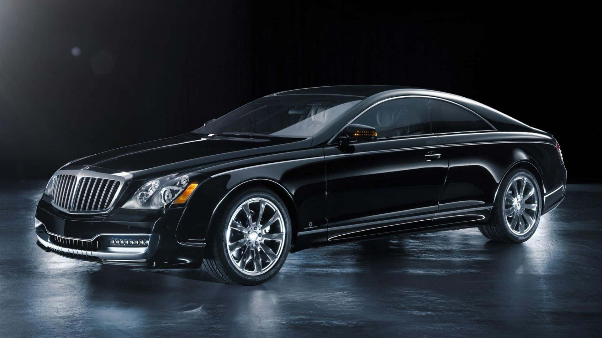 Maybach 57, sleek black, dramatic studio lights, Full HD Desktop Wallpaper