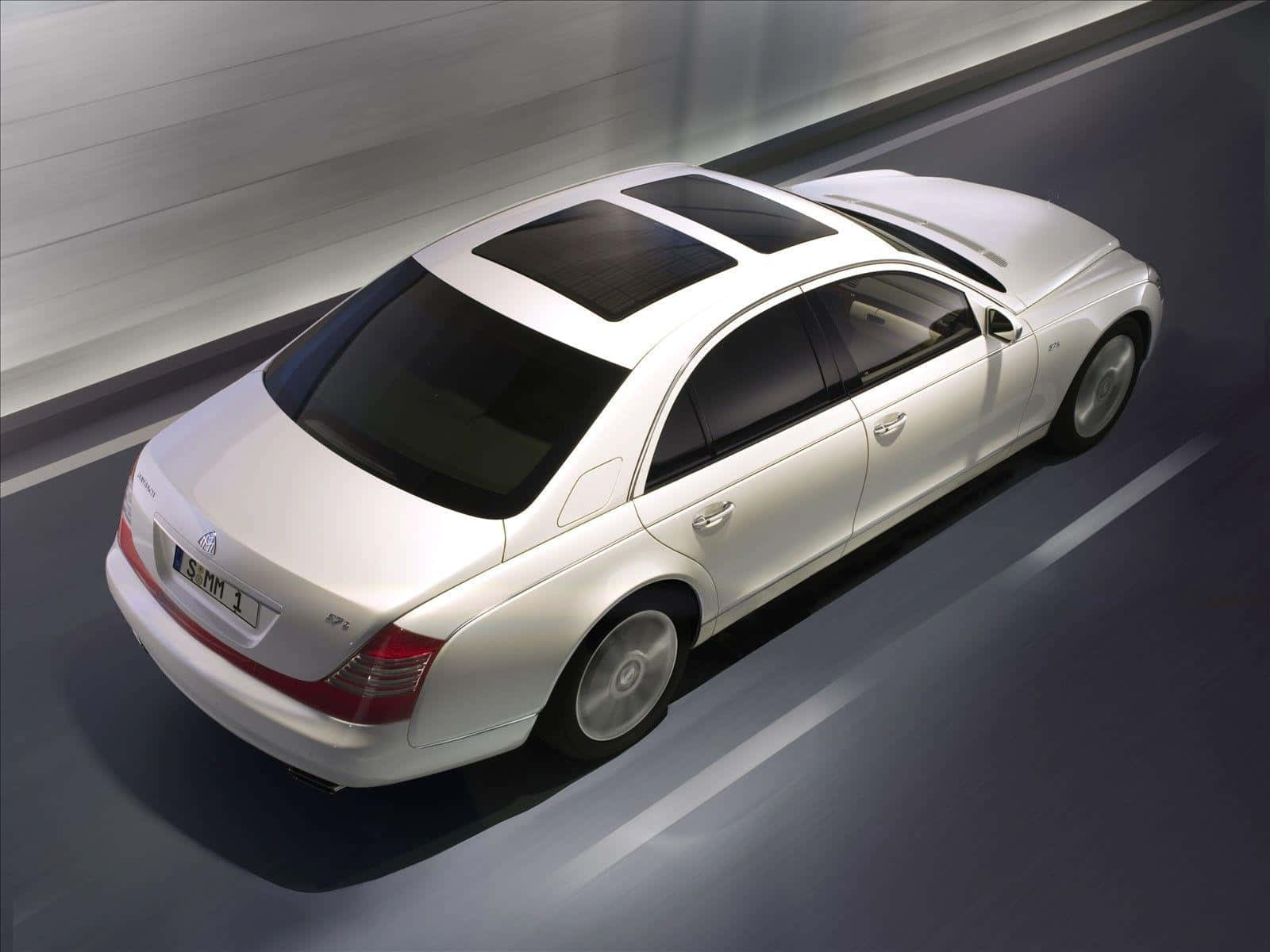 Maybach 57, white, luxury sedan, HD Desktop Wallpaper