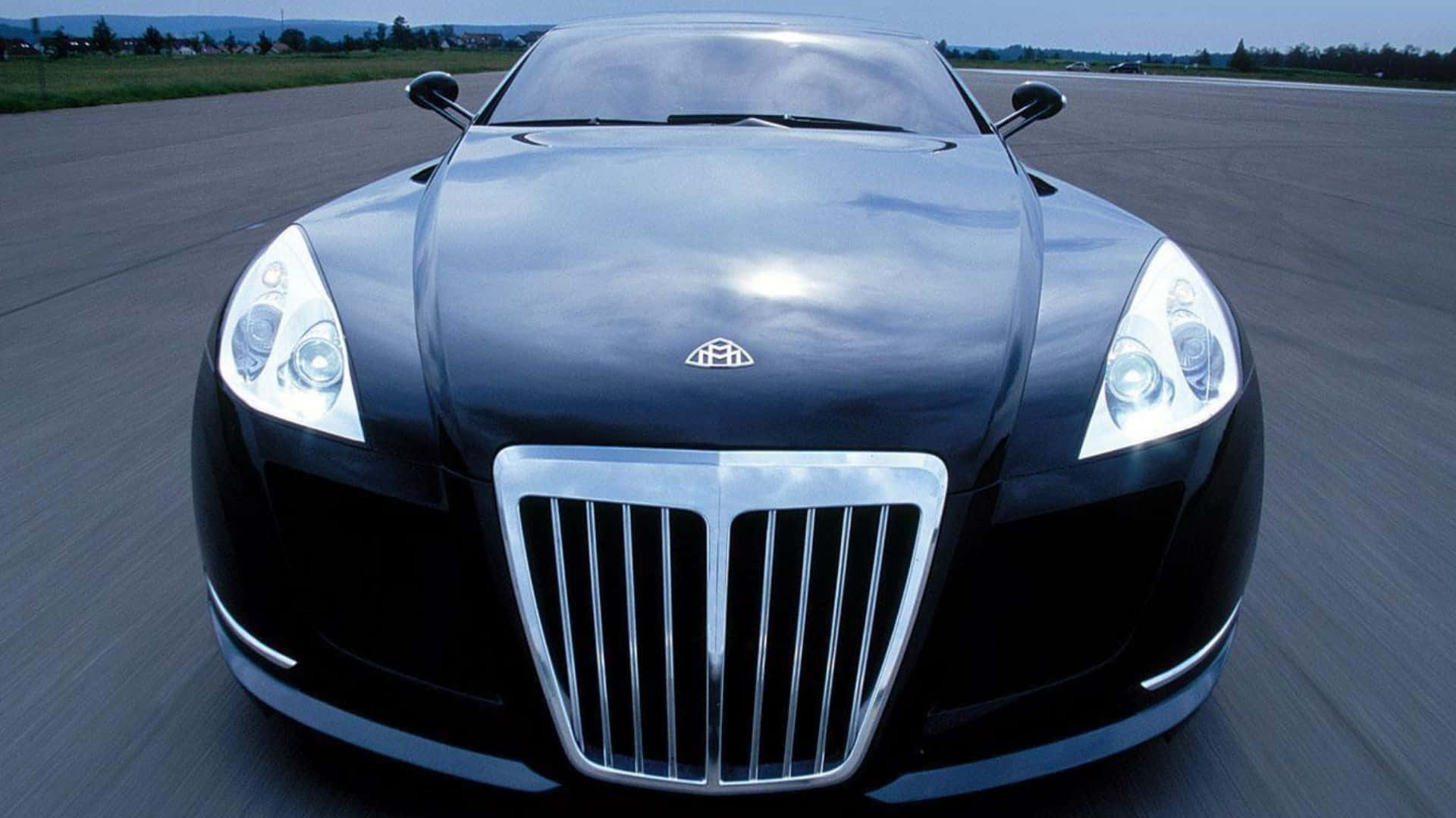 Maybach Exelero, sleek black, asphalt road, Full HD Desktop Wallpaper