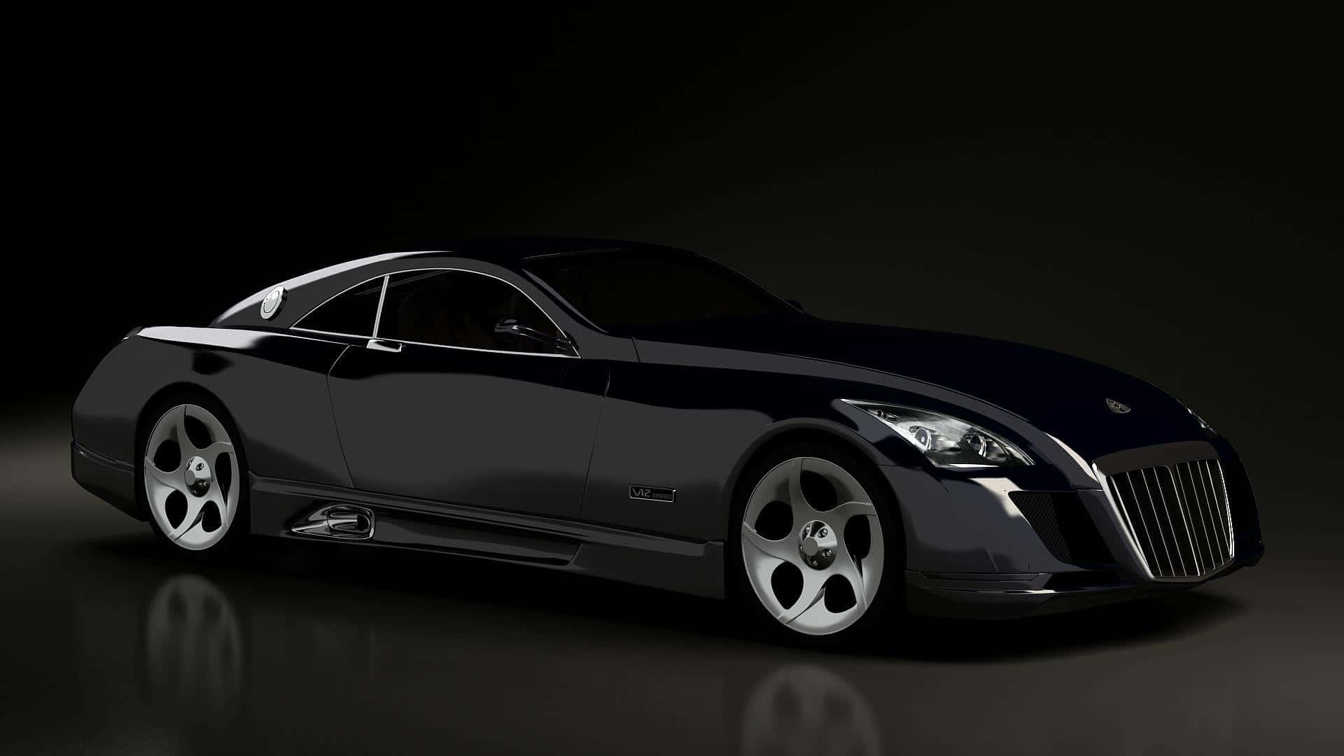 Maybach Exelero, sleek black, studio lights, Full HD Desktop Wallpaper