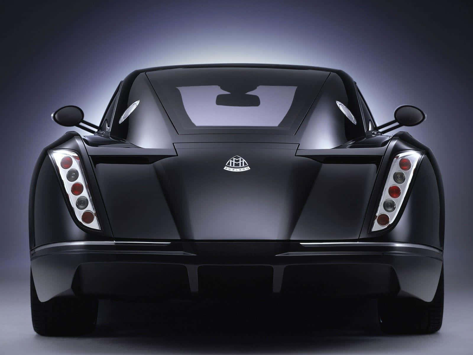 Maybach Exelero, black, glowing taillights, HD Desktop Wallpaper