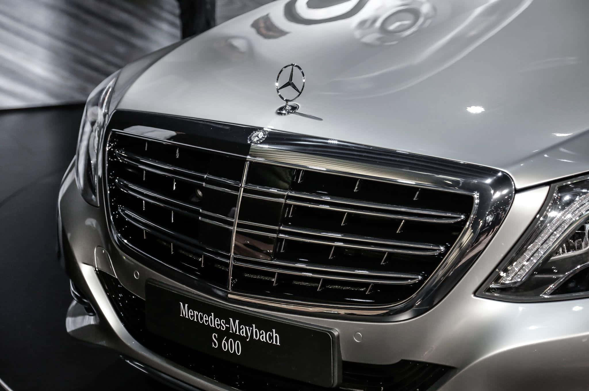 Maybach S 600, silver, chrome grille, Full HD Desktop Wallpaper