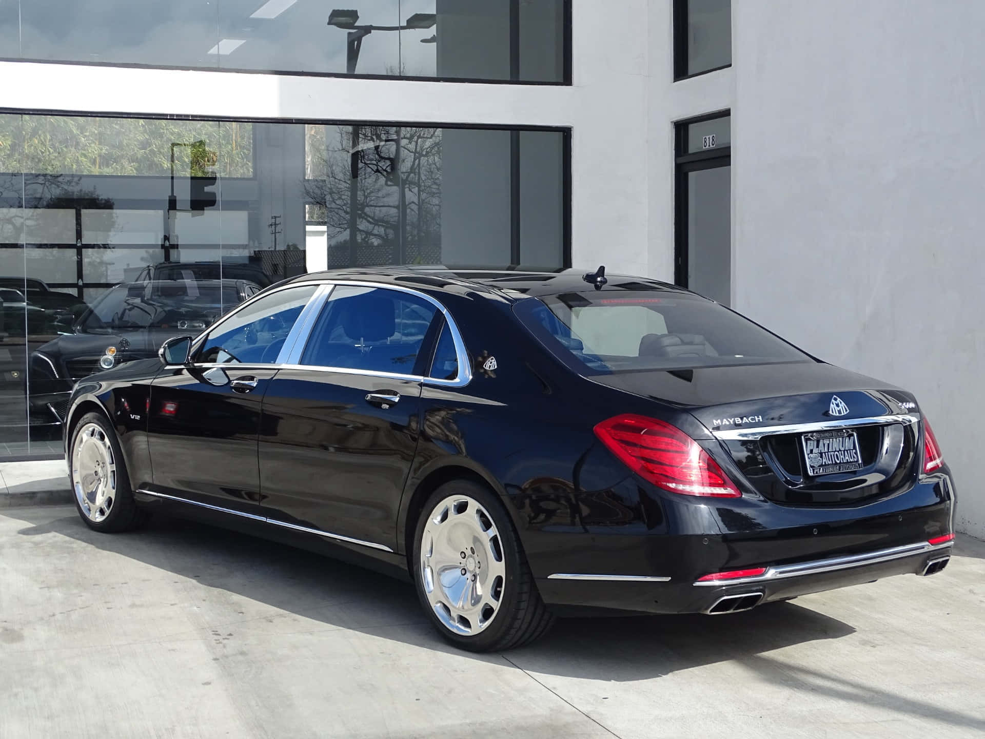 Maybach S600, glossy black, luxury sedan, Full HD Desktop Wallpaper