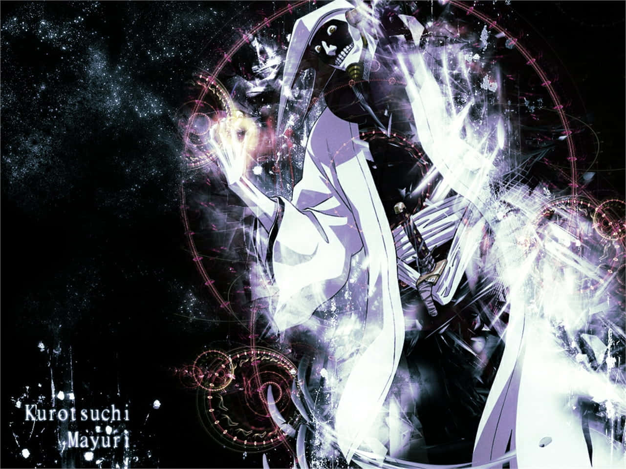 Mayuri Kurotsuchi, white robes, glowing energy, HD Desktop Wallpaper