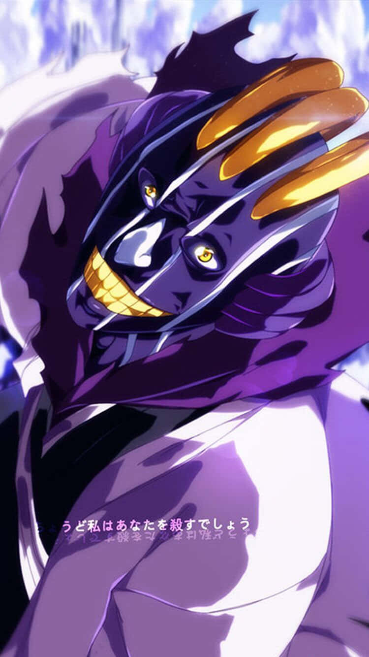 Mayuri Kurotsuchi, purple skin, golden claws, HD Phone Wallpaper