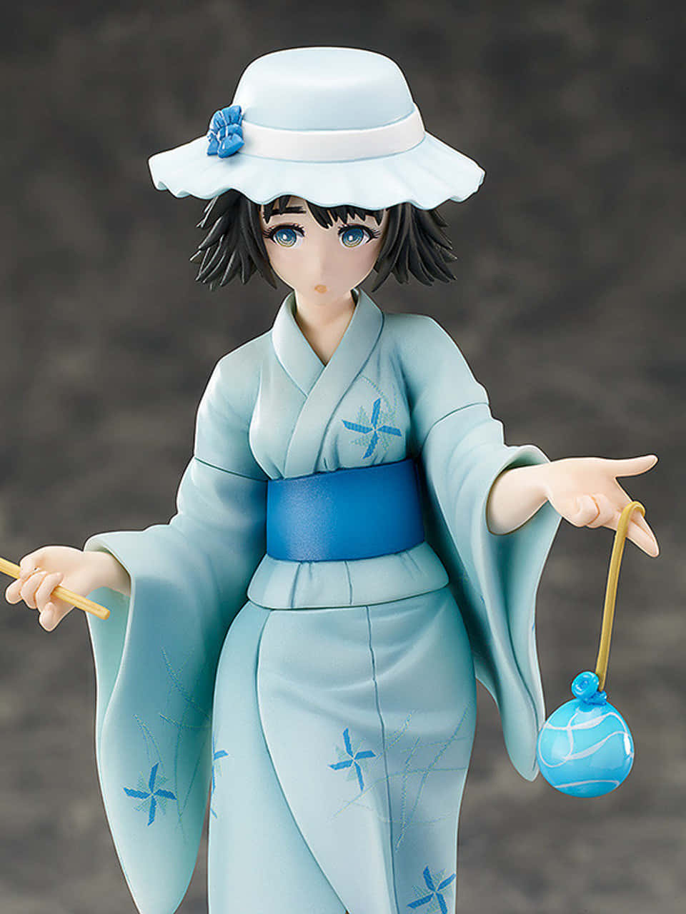 Mayuri Shiina, light blue kimono, star patterns, HD Phone Wallpaper