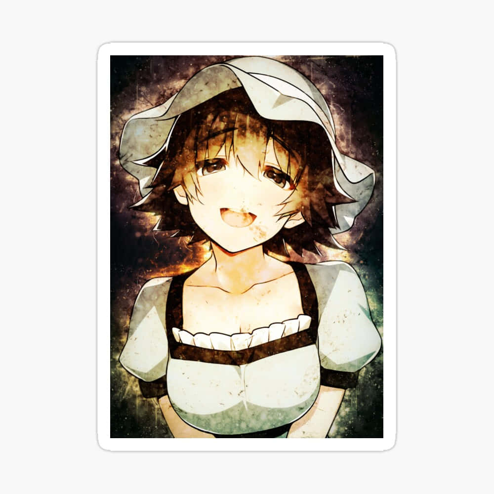 Mayuri Shiina, brown hair, white hat, SD Desktop Wallpaper