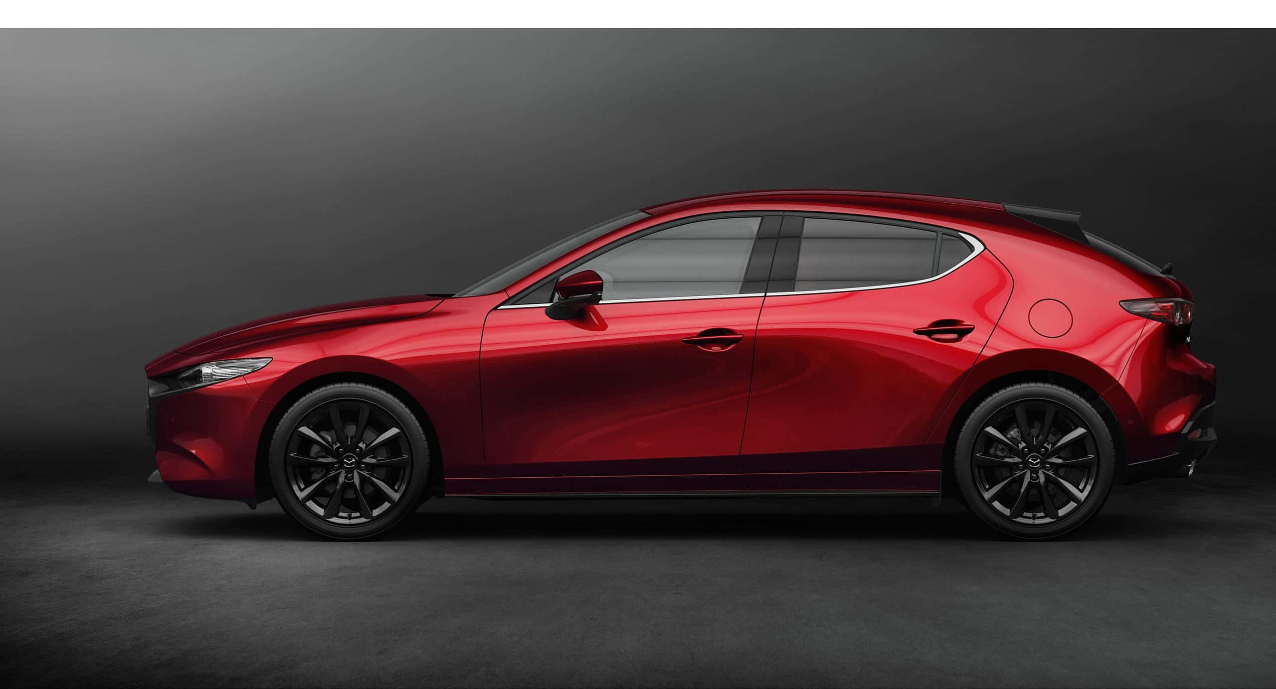 Mazda 3 Hatchback 2021, red, studio lighting, Full HD Desktop Wallpaper