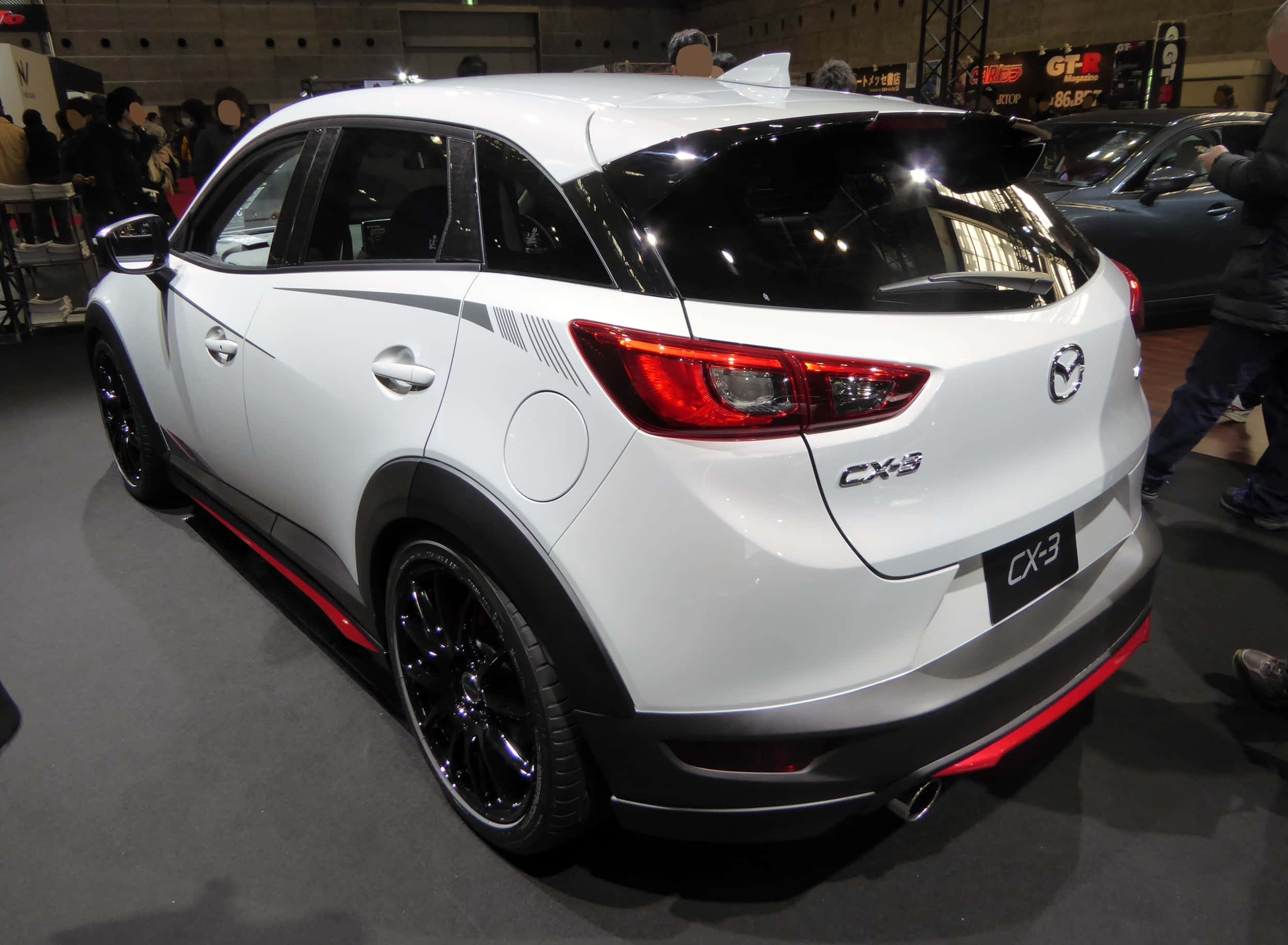 Mazda CX-3, white, black trim, Full HD Desktop Wallpaper
