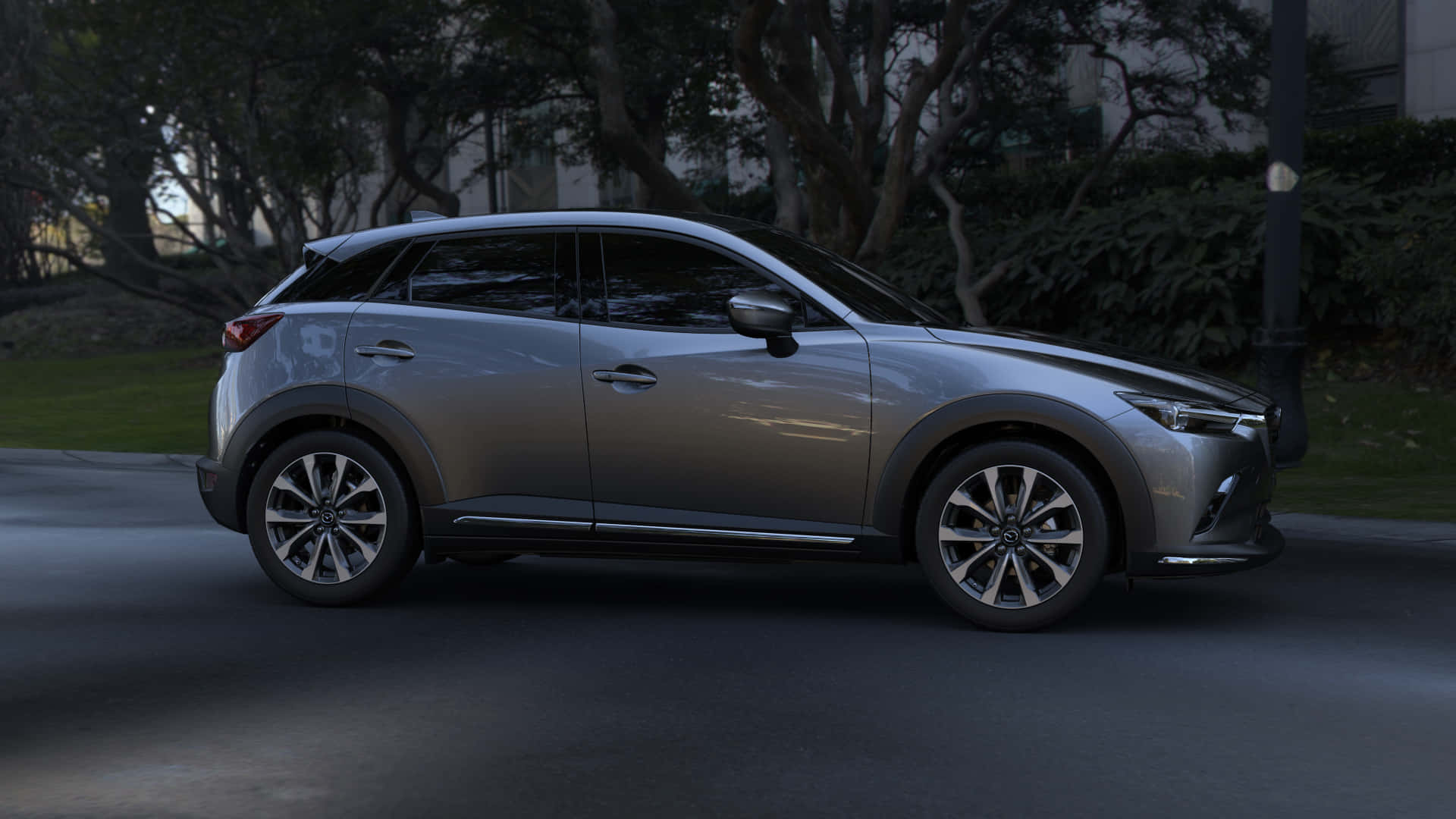Mazda Cx-3, silver, side profile, Full HD Desktop Wallpaper
