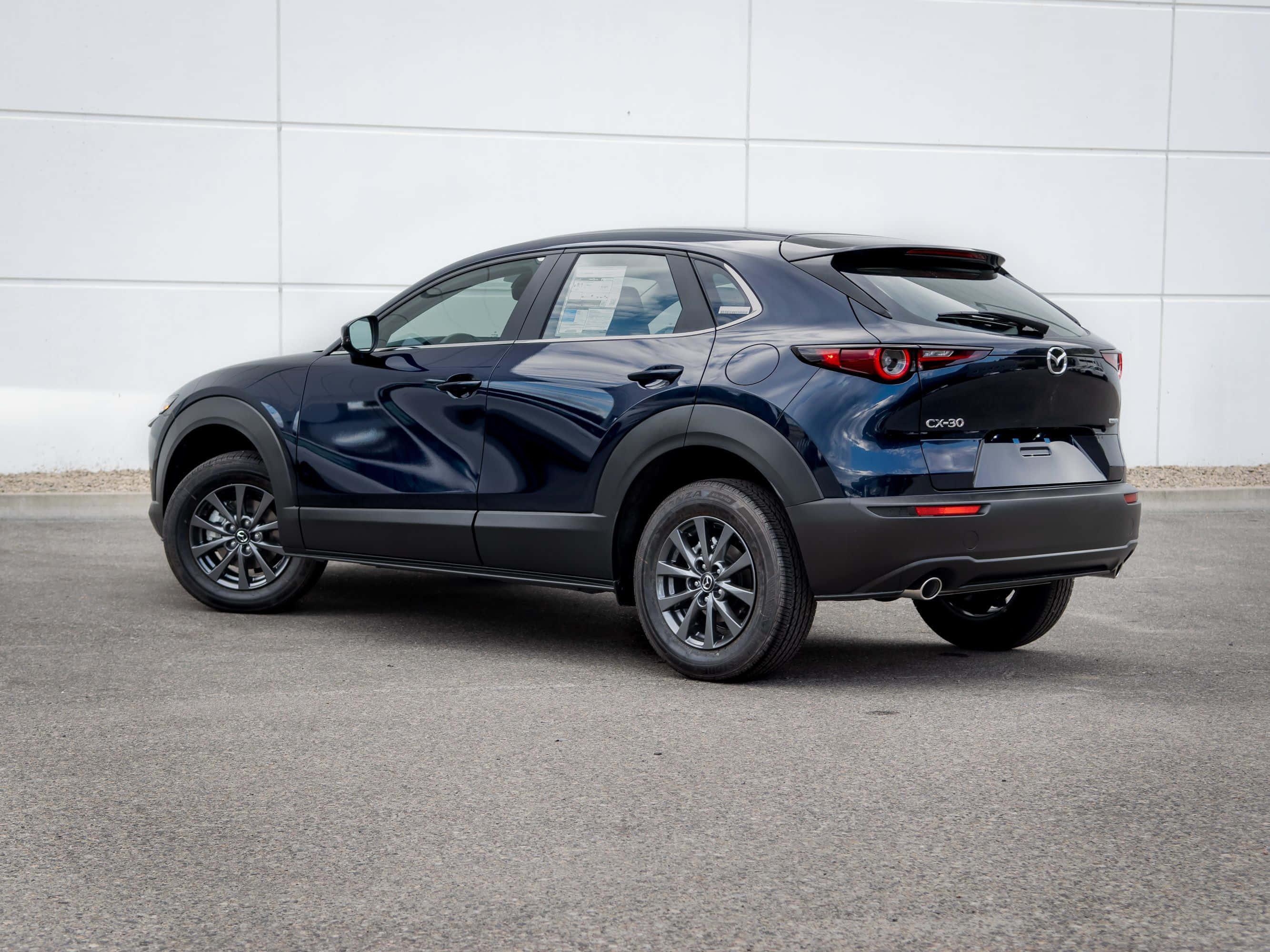 Mazda CX-30, dark blue, asphalt, 2K Desktop Wallpaper