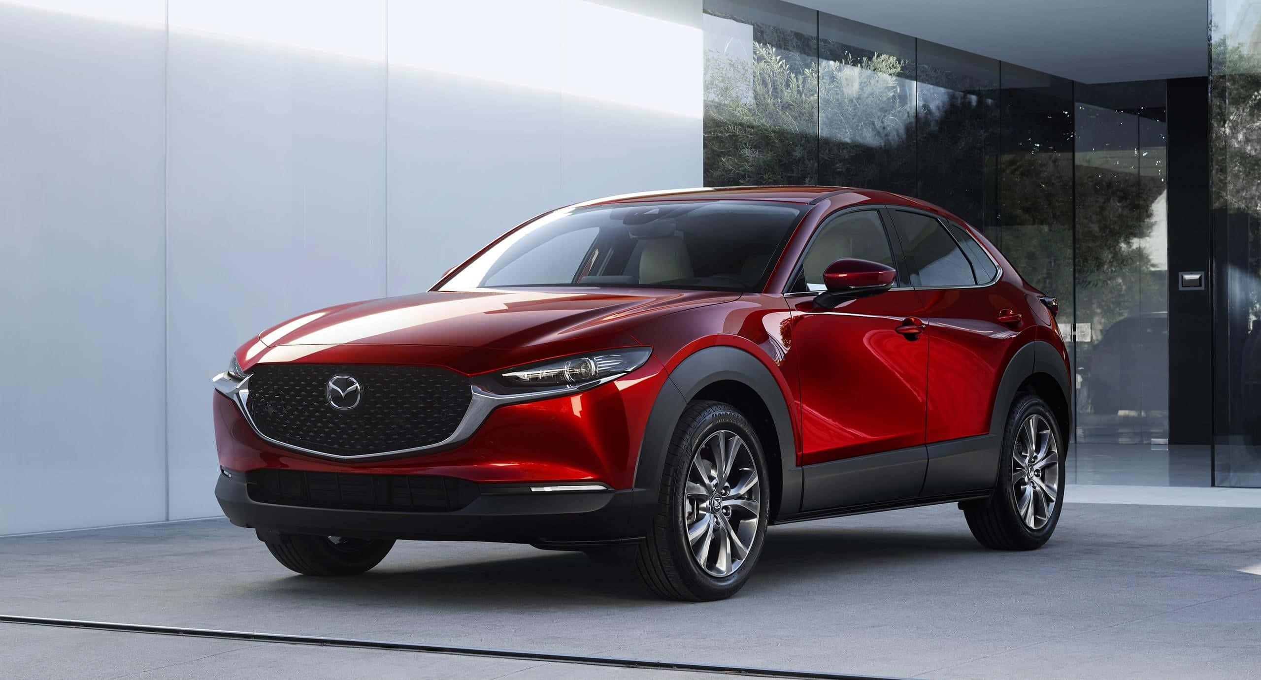 Mazda CX-30, 2021, glossy red, 2K Desktop Wallpaper