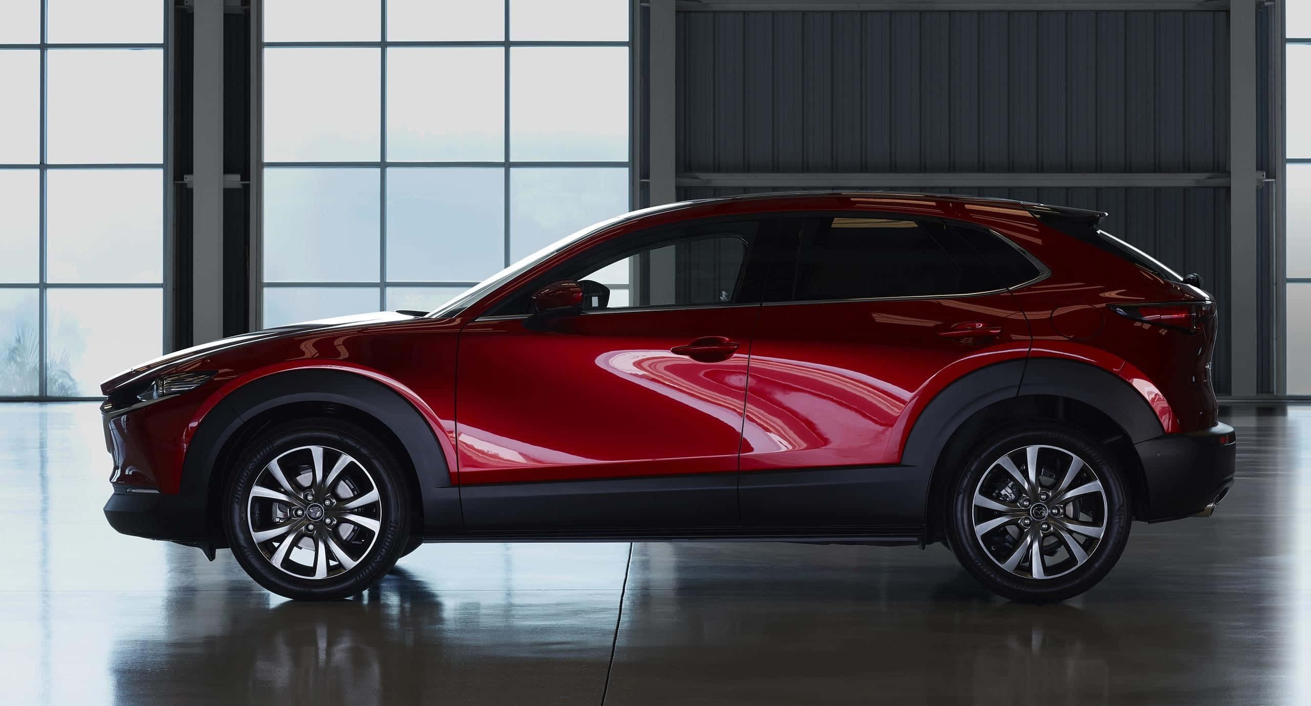 Mazda CX-30, red, profile, Full HD Desktop Wallpaper