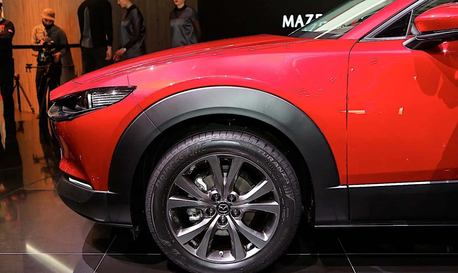 Mazda CX-30, vibrant red, auto show, HD Desktop Wallpaper